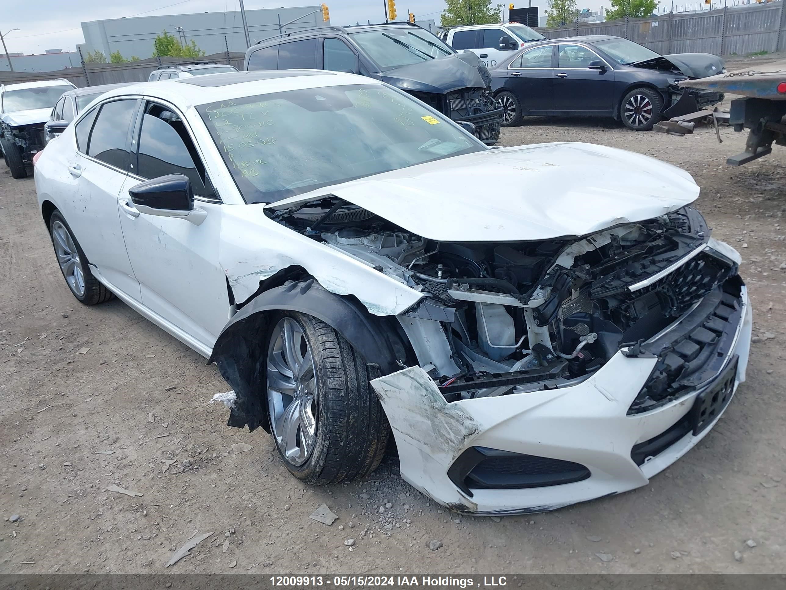 acura tlx 2022 19uub6f40na800910