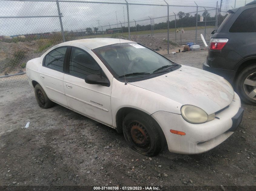 dodge neon 2001 1b3es46c21d111492