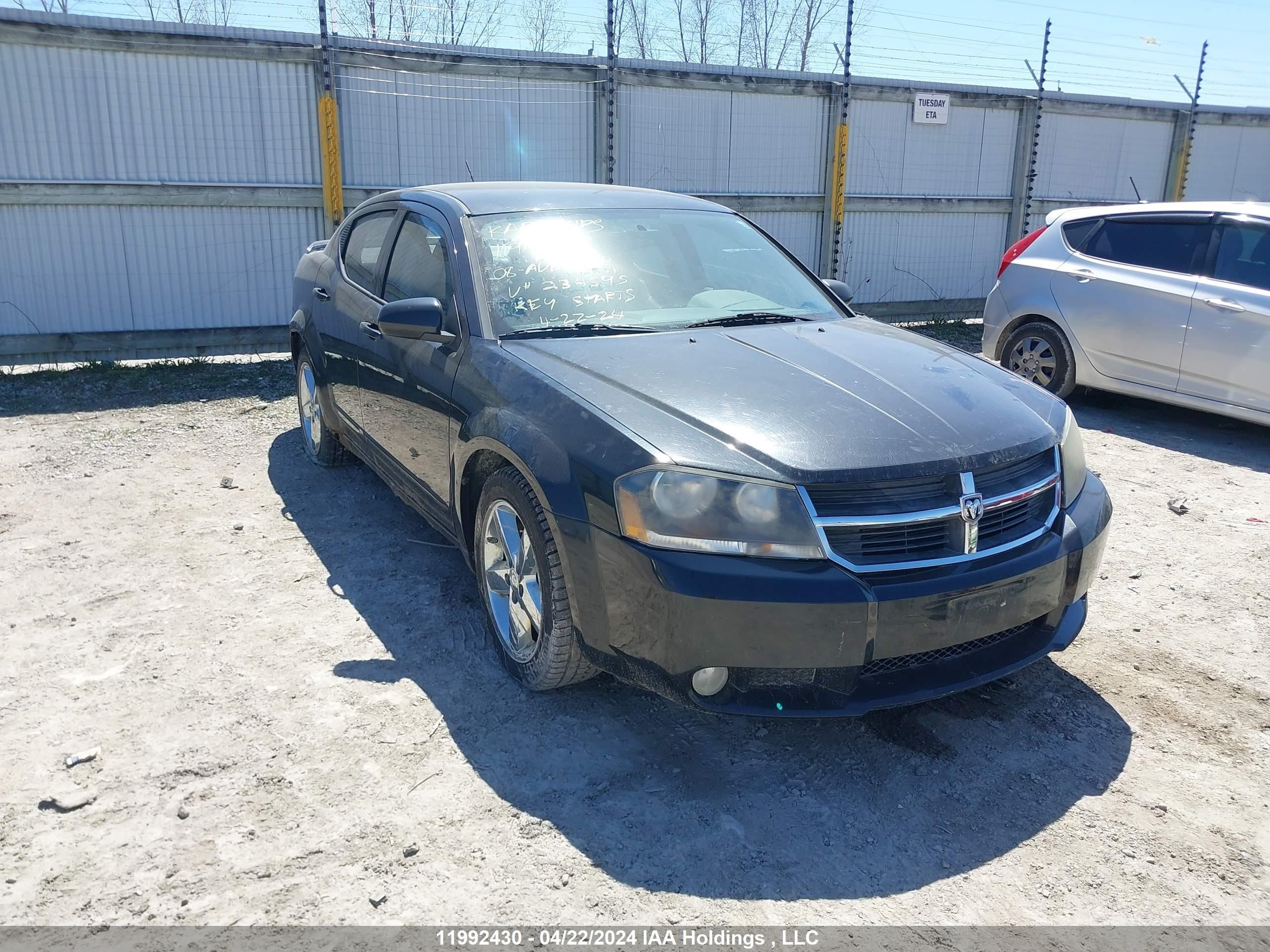 dodge avenger 2008 1b3lc76m98n234595