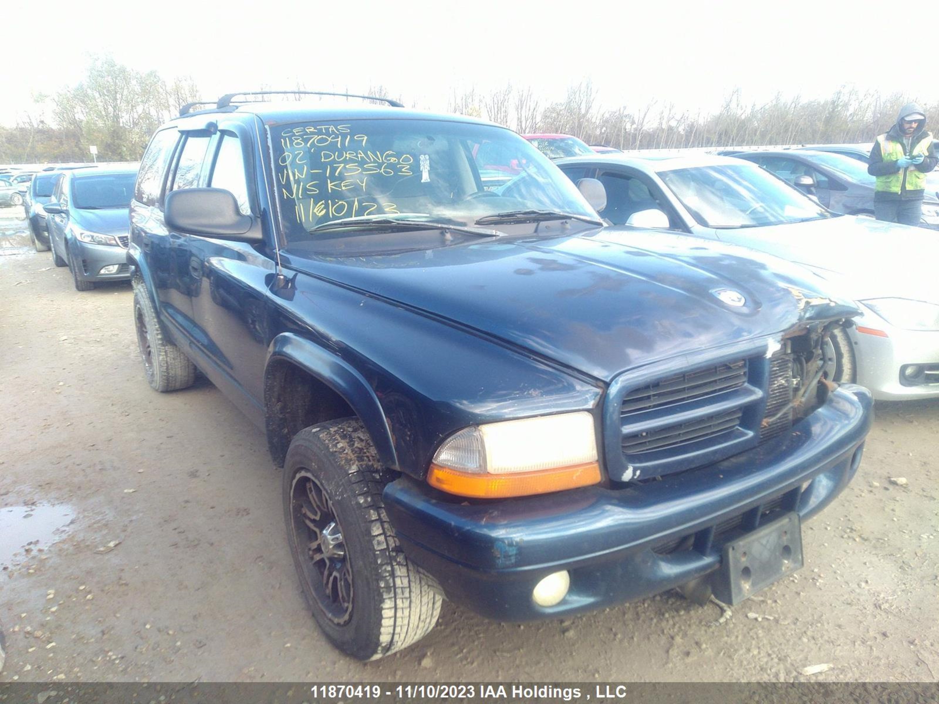 dodge durango 2002 1b4hs58n72f175563