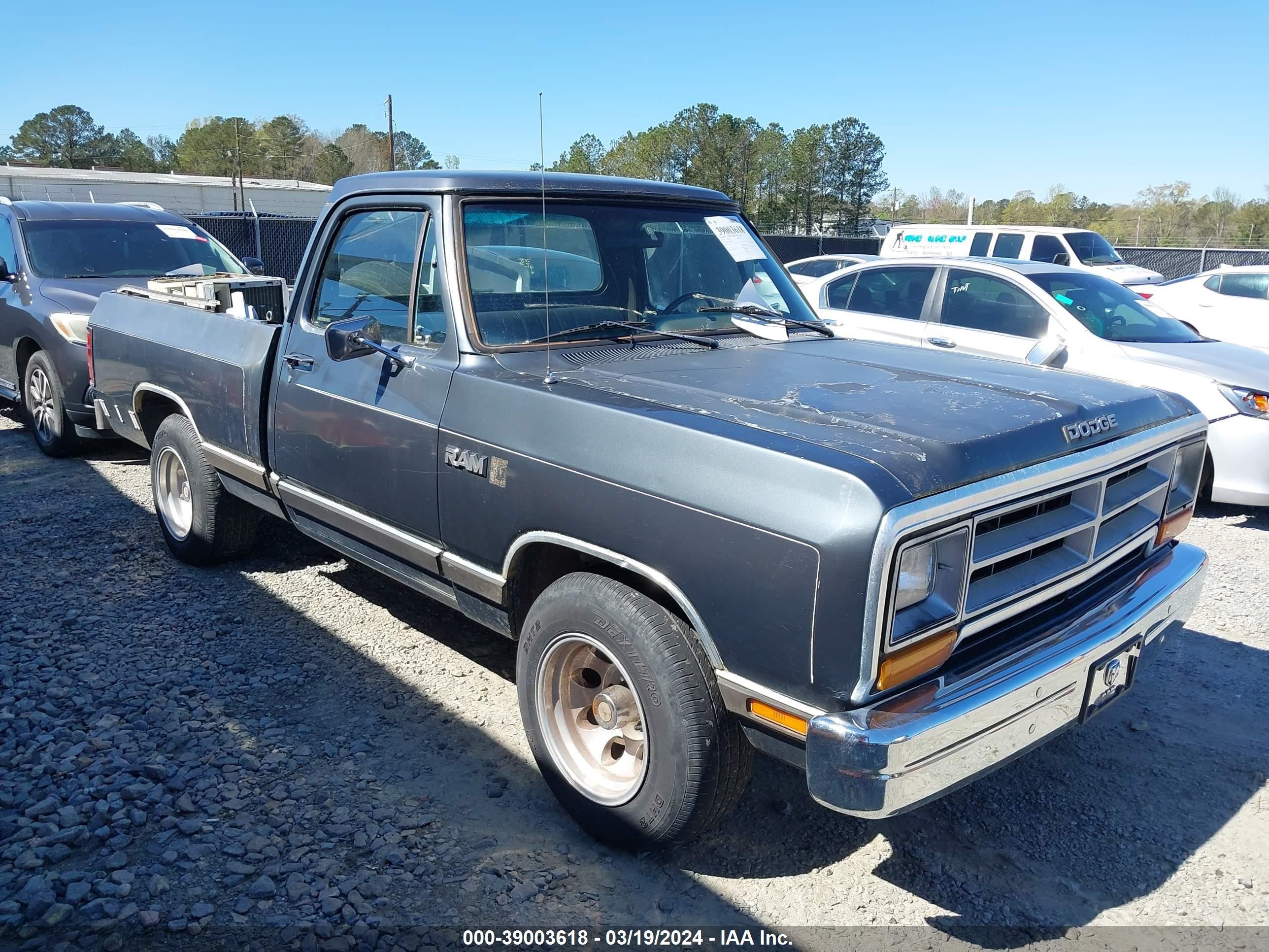 dodge d/w series 1987 1b7fd14t4hs348263