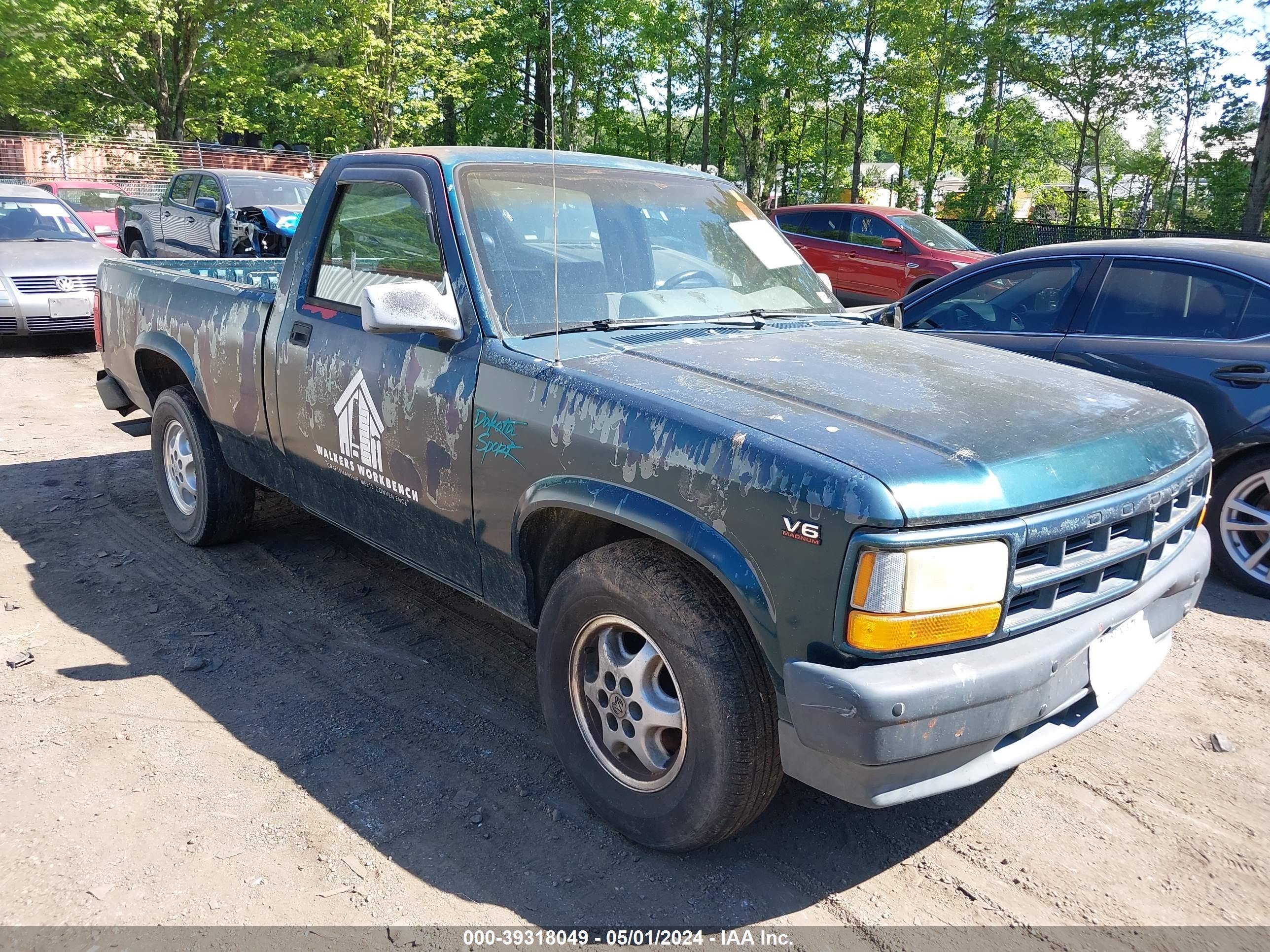 dodge dakota 1995 1b7fl26x9sw908965