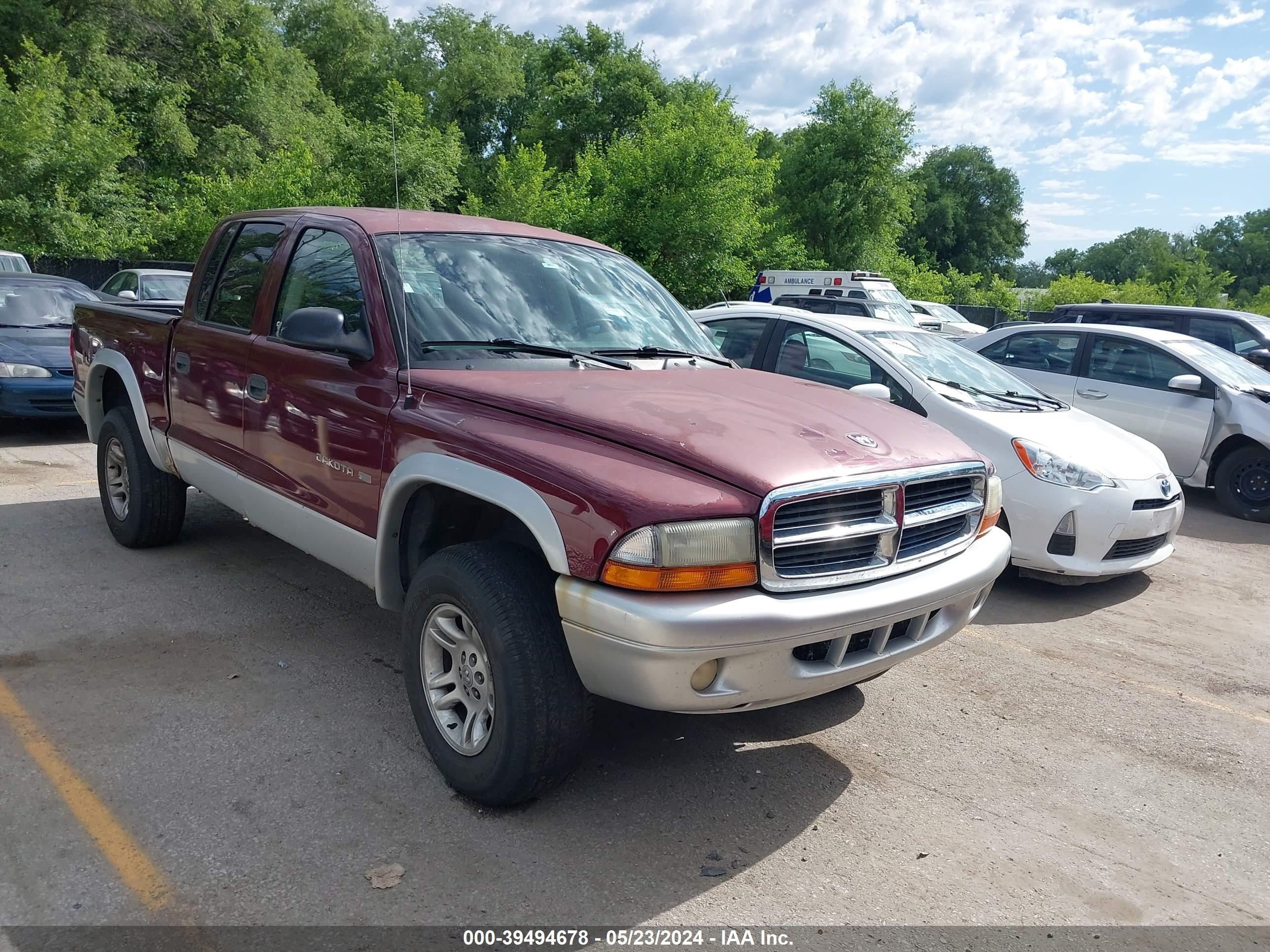 dodge dakota 2002 1b7hg48n12s663784