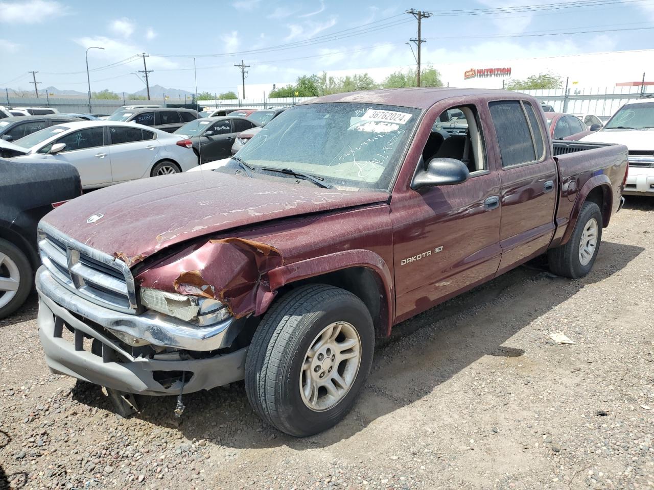 dodge dakota 2002 1b7hl48n02s607671