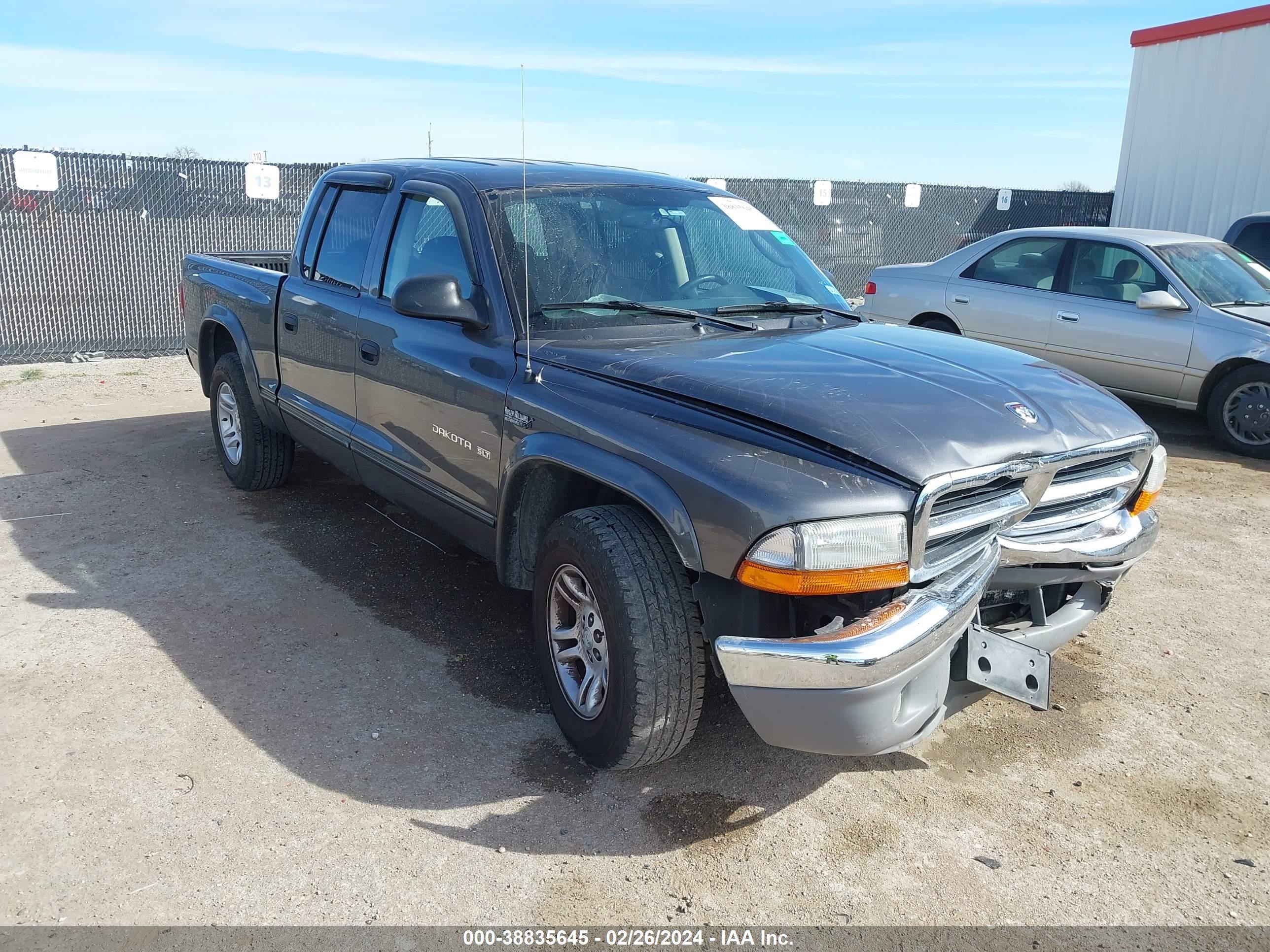 dodge dakota 2002 1b7hl48x72s543940