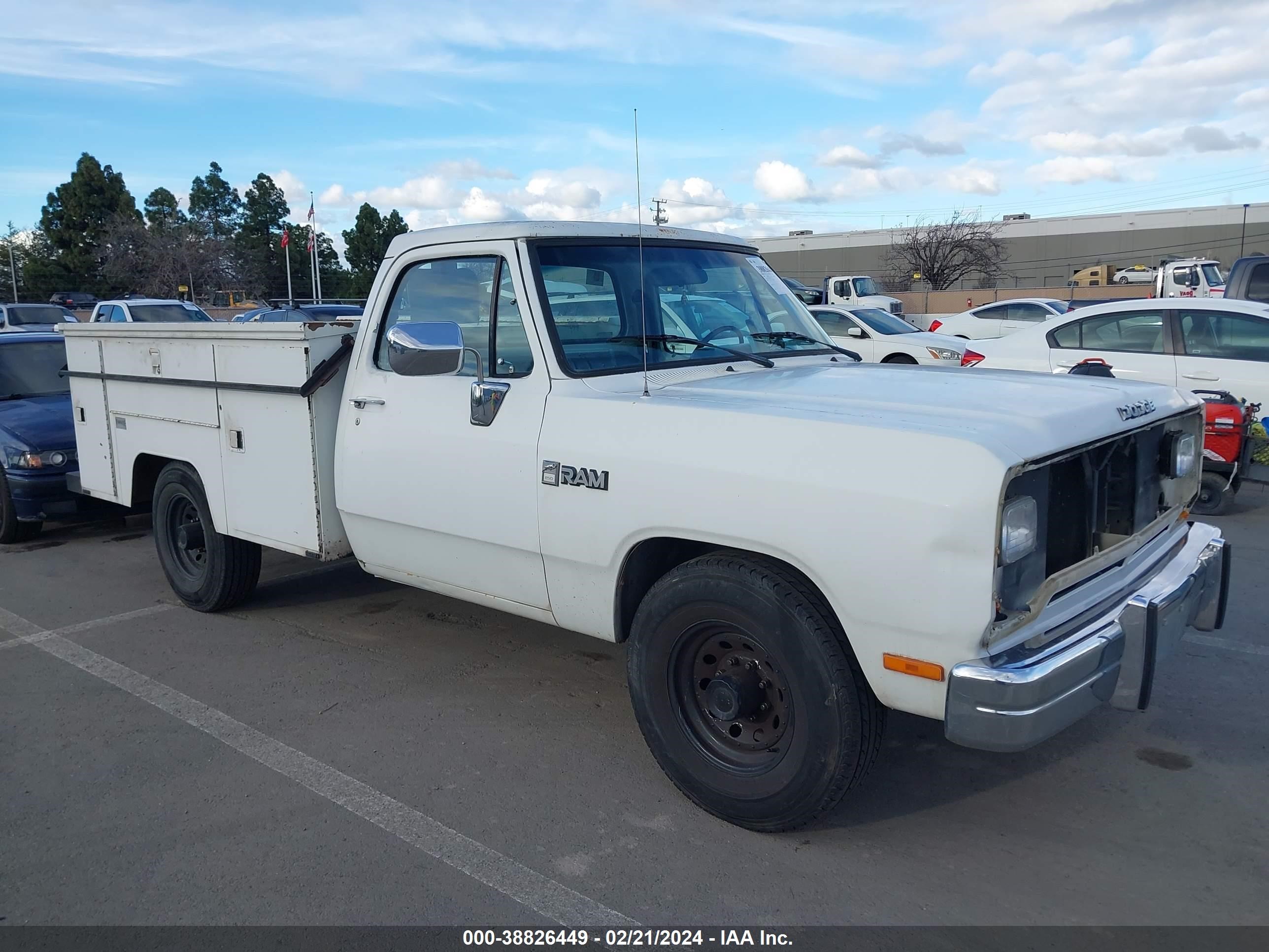 dodge d-w series 1988 1b7jd24y3js798407