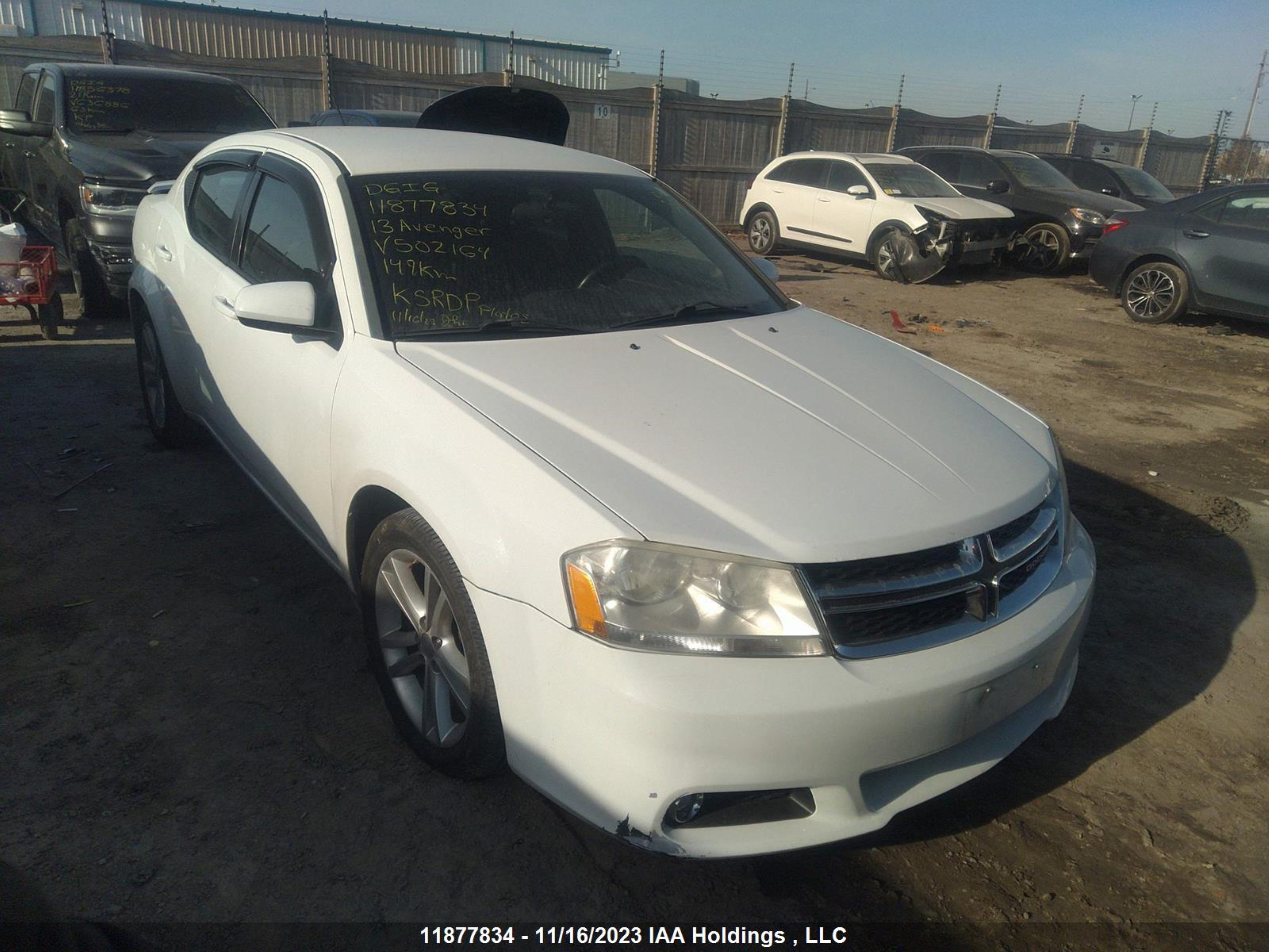 dodge avenger 2013 1c3cdzcb7dn502164