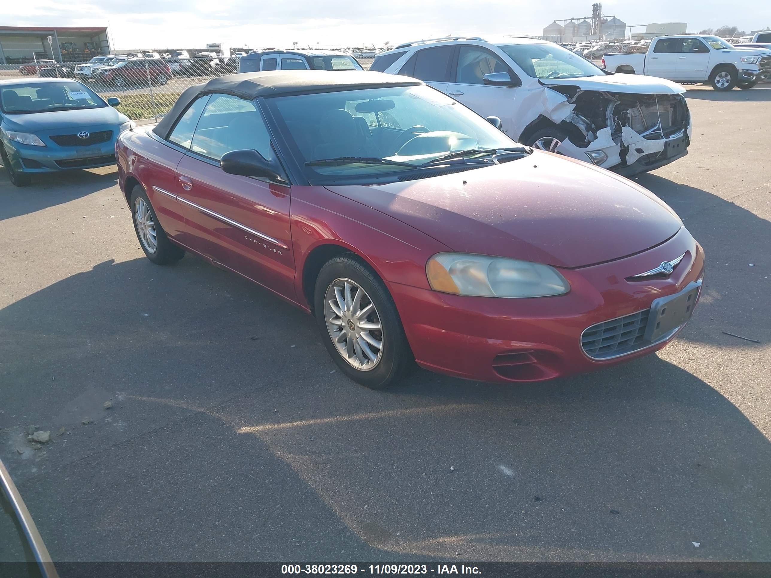 chrysler sebring 2001 1c3el45u51n626104