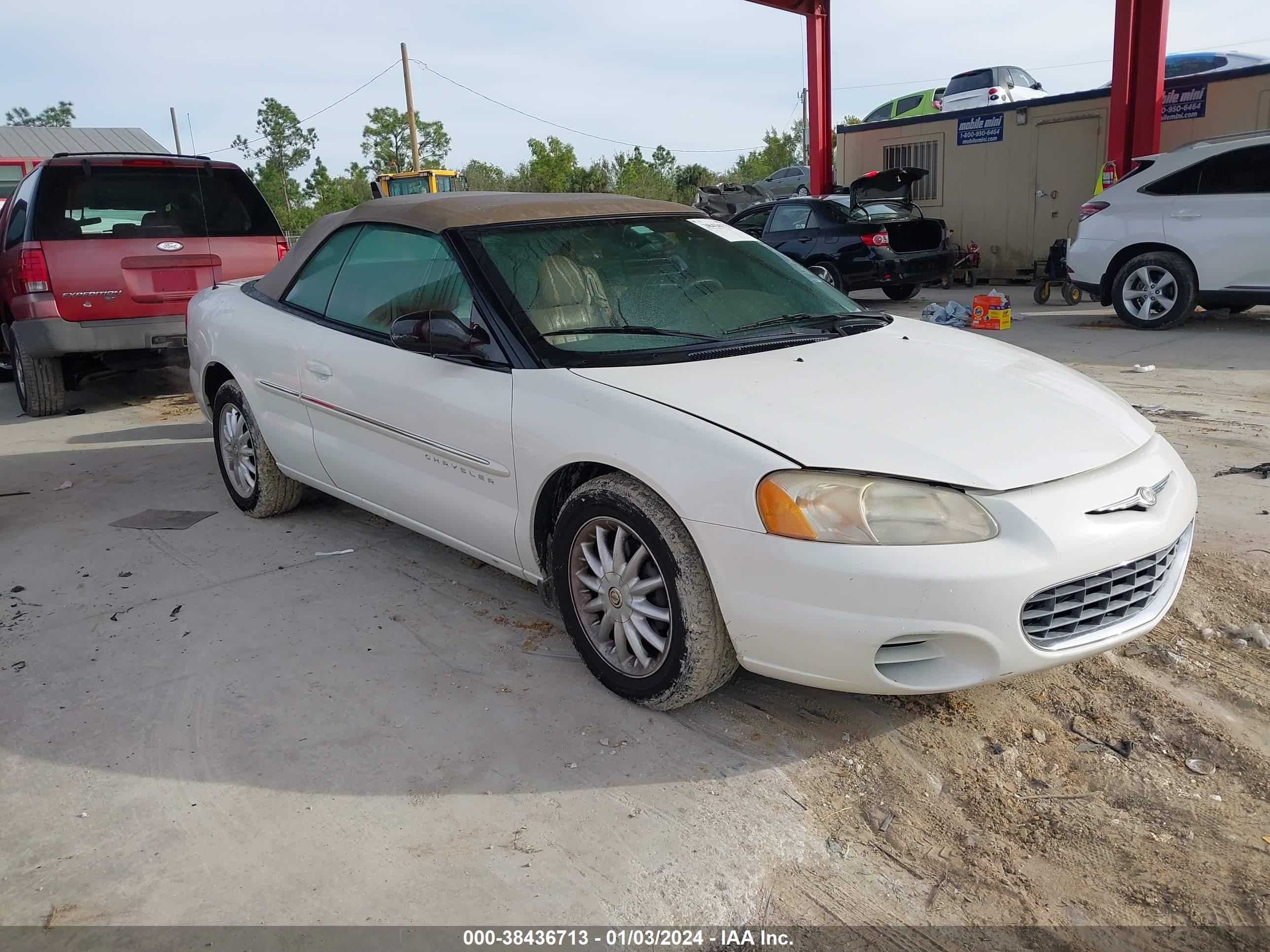 chrysler sebring 2001 1c3el45u51n631531