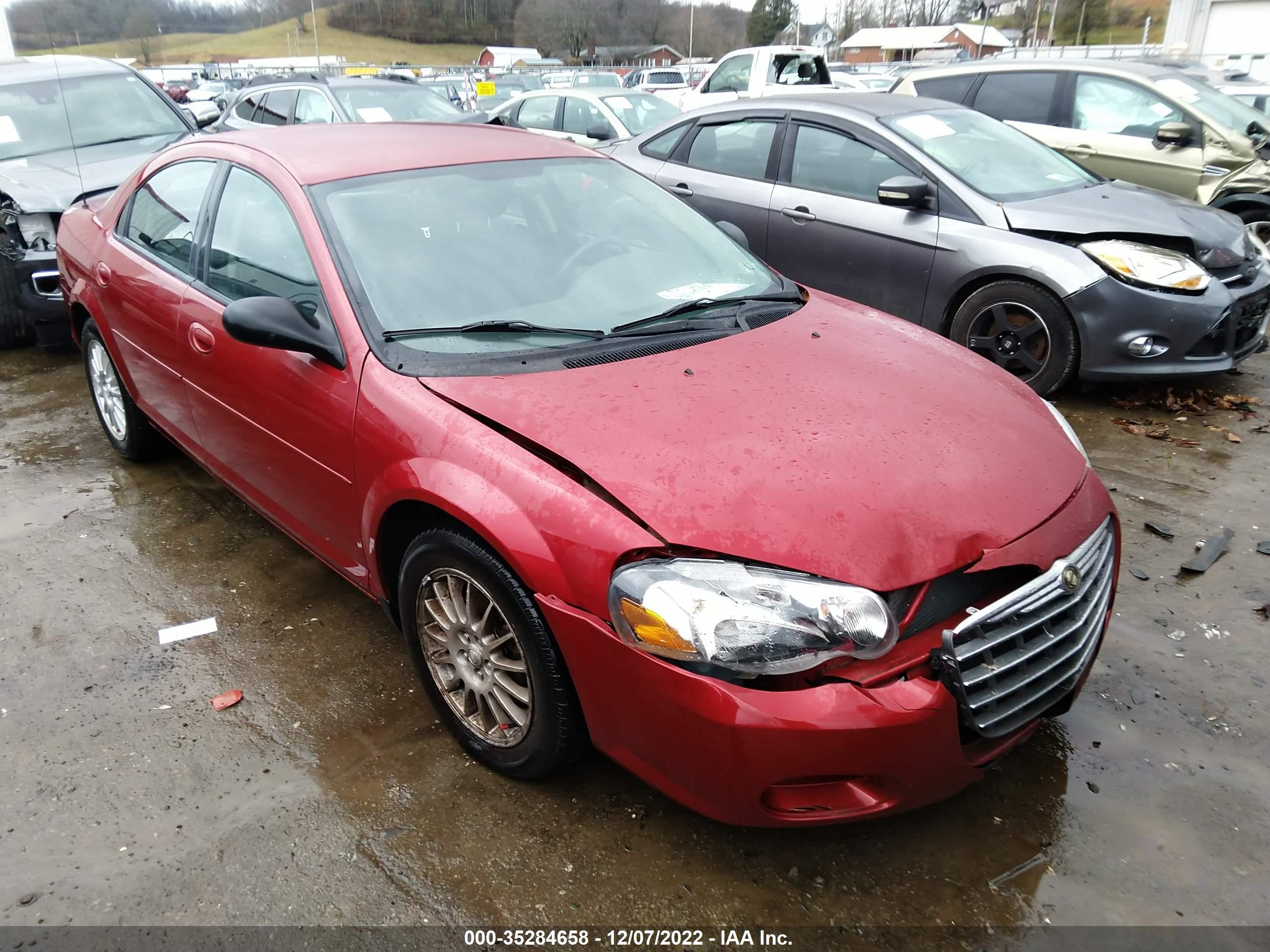 chrysler sebring 2005 1c3el46x55n684230