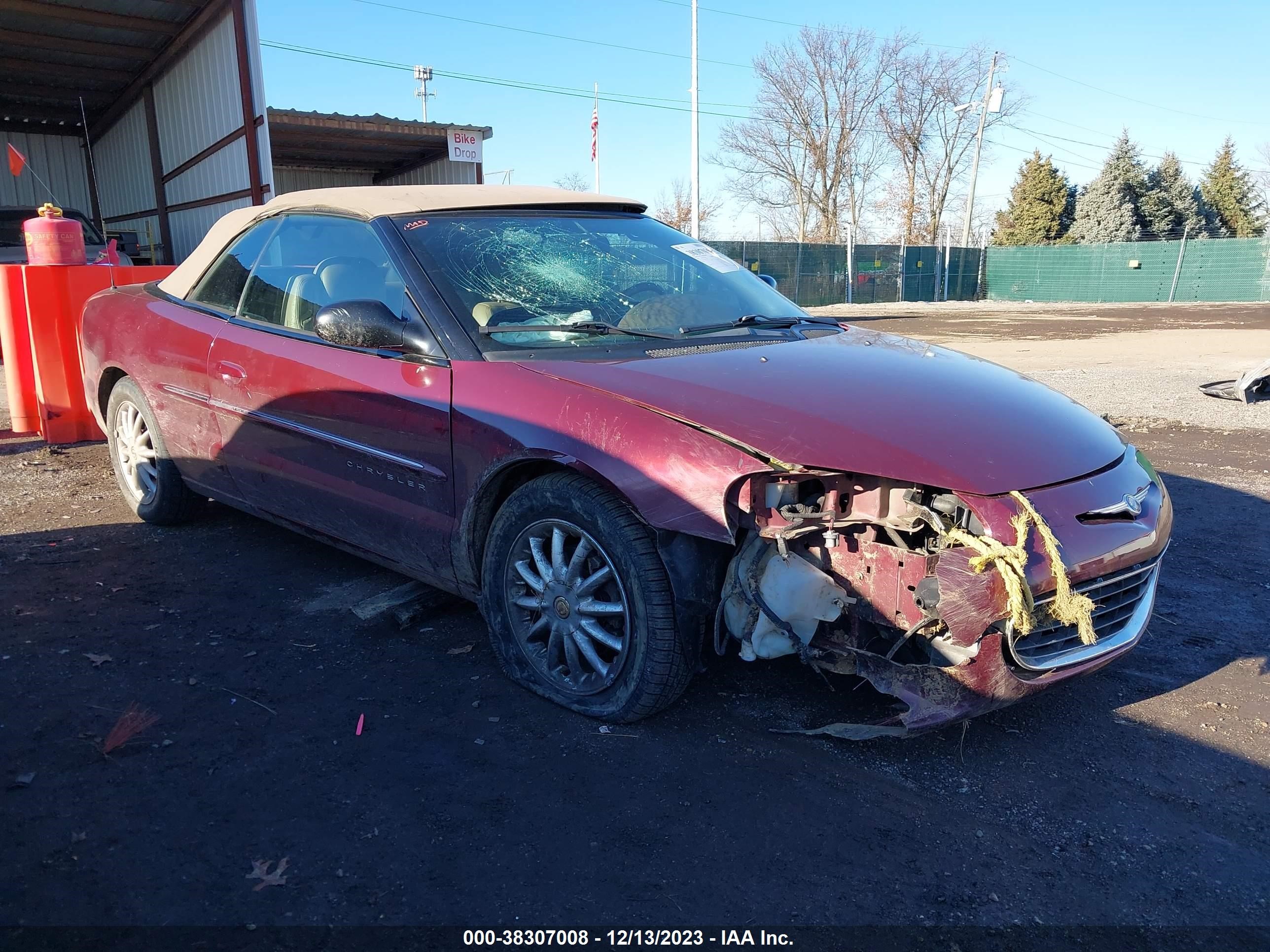 chrysler sebring 2001 1c3el55u01n583006