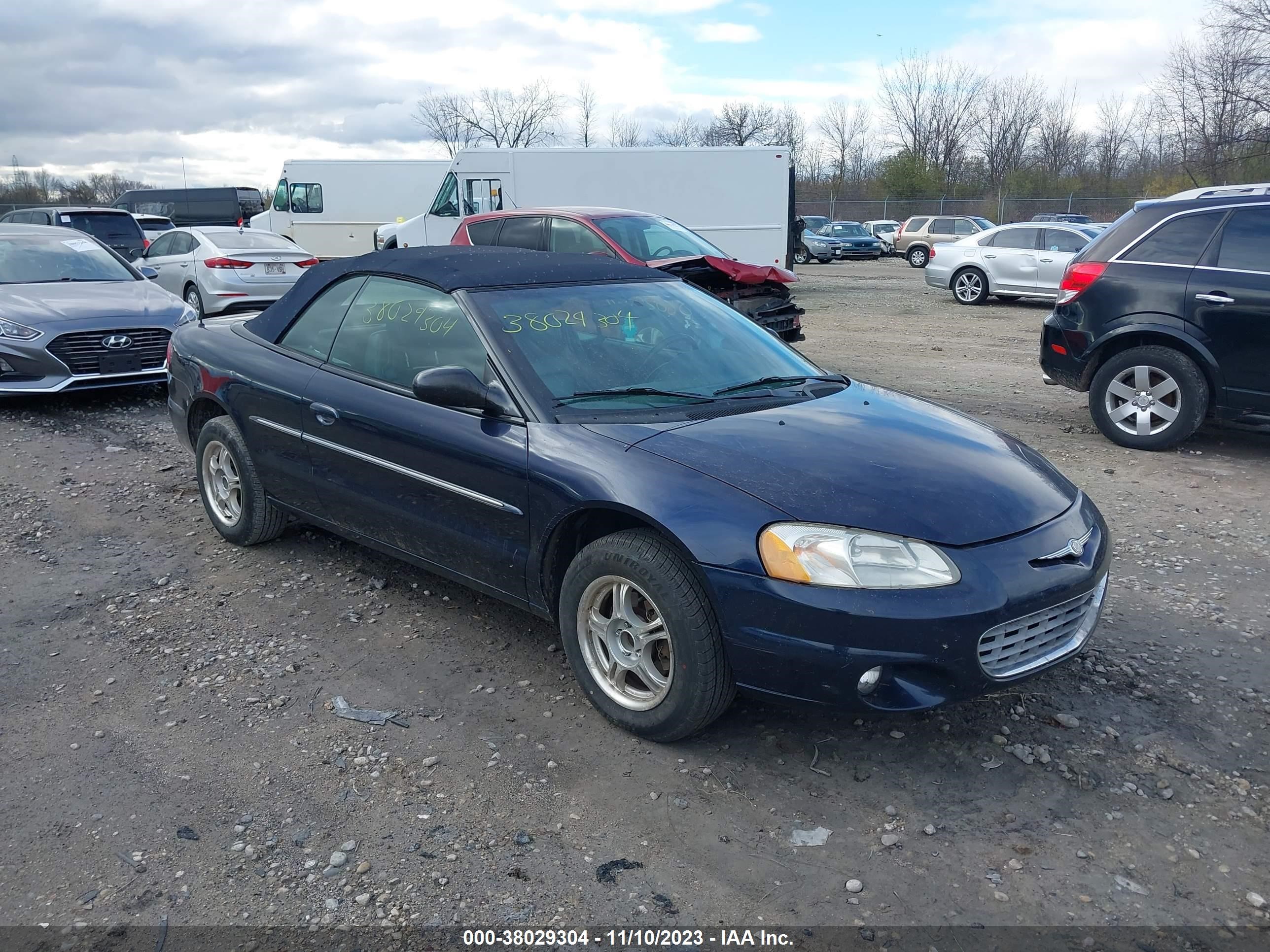 chrysler sebring 2002 1c3el65r72n280436