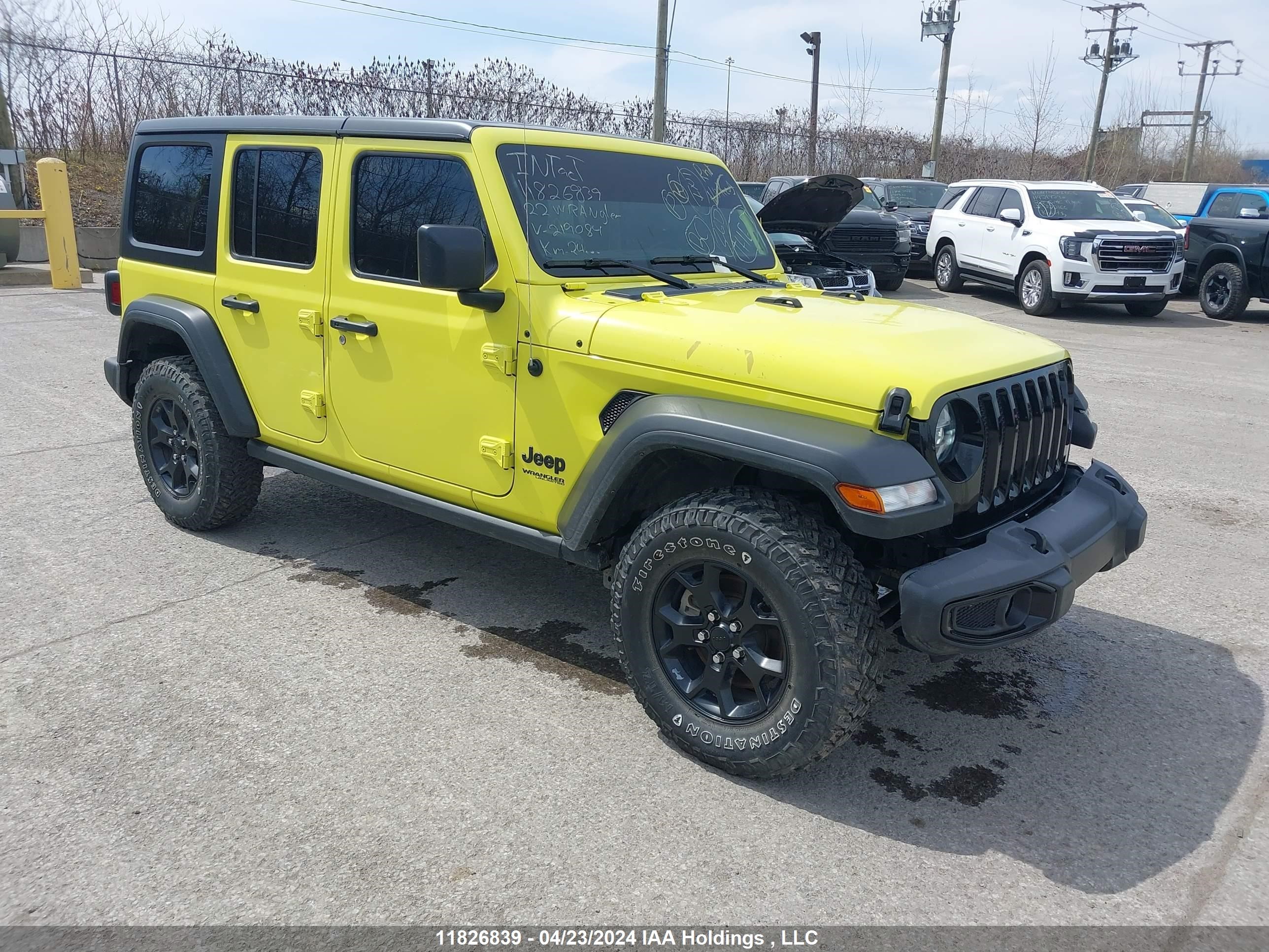 jeep wrangler 2022 1c4hjxdn3nw219084