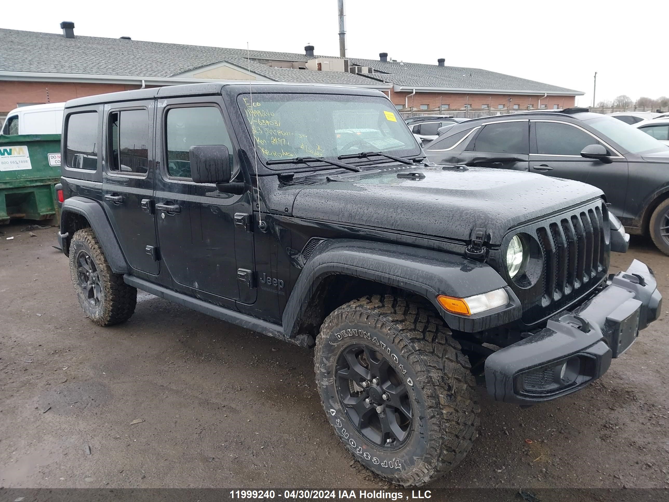 jeep wrangler 2023 1c4hjxdn7pw639031