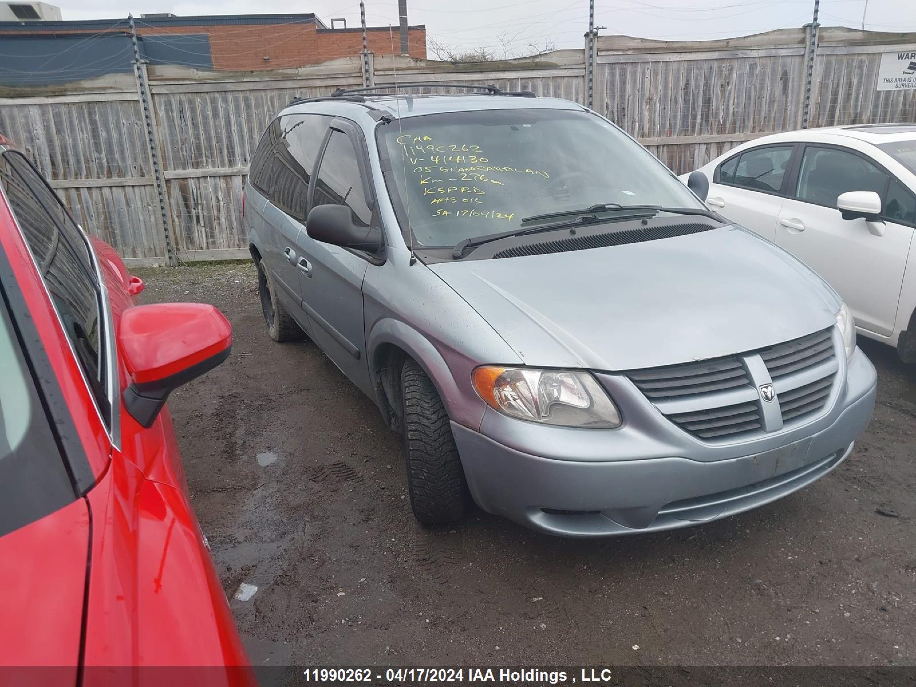 dodge caravan 2005 1d4gp24r35b414130