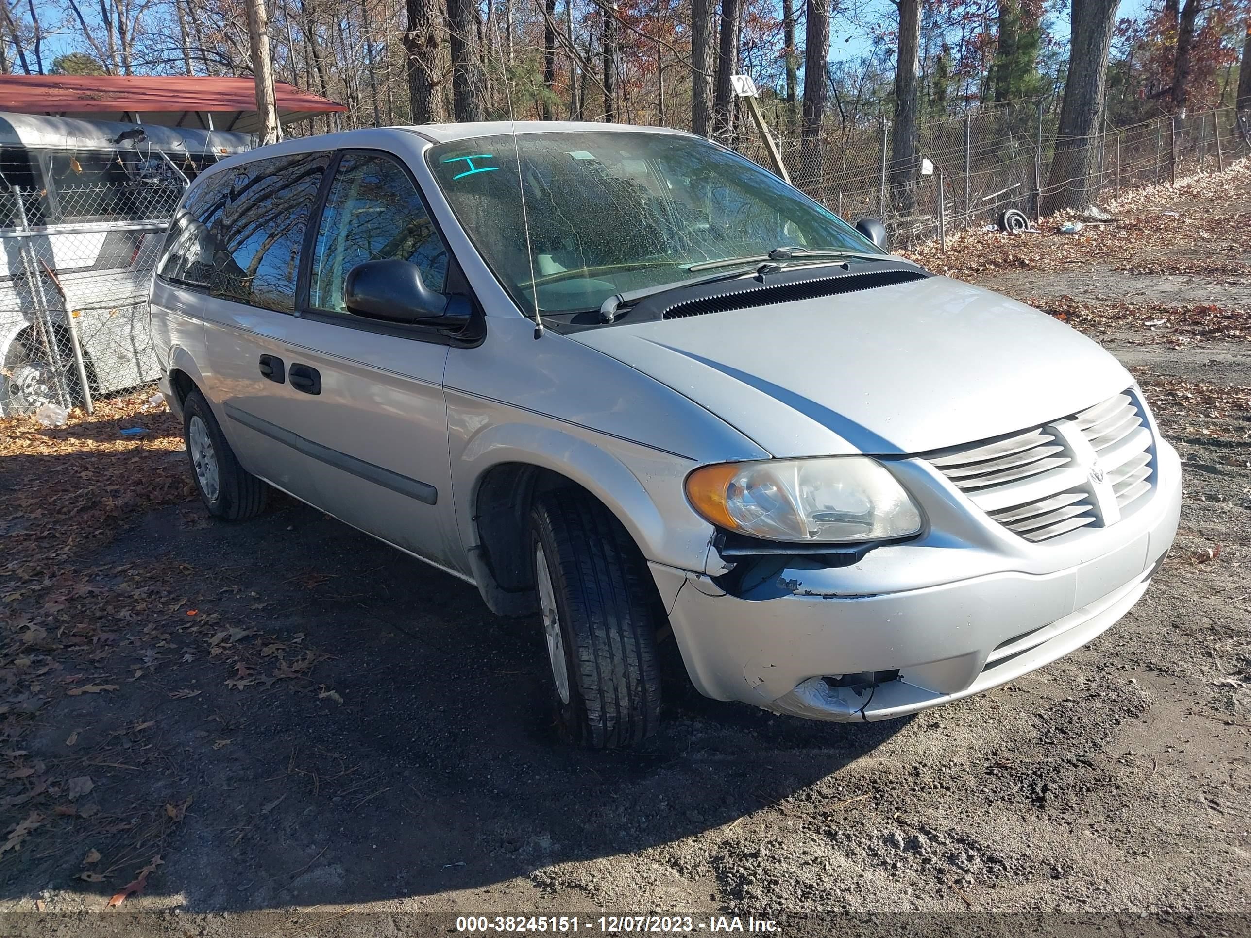 dodge caravan 2007 1d4gp24r97b243807