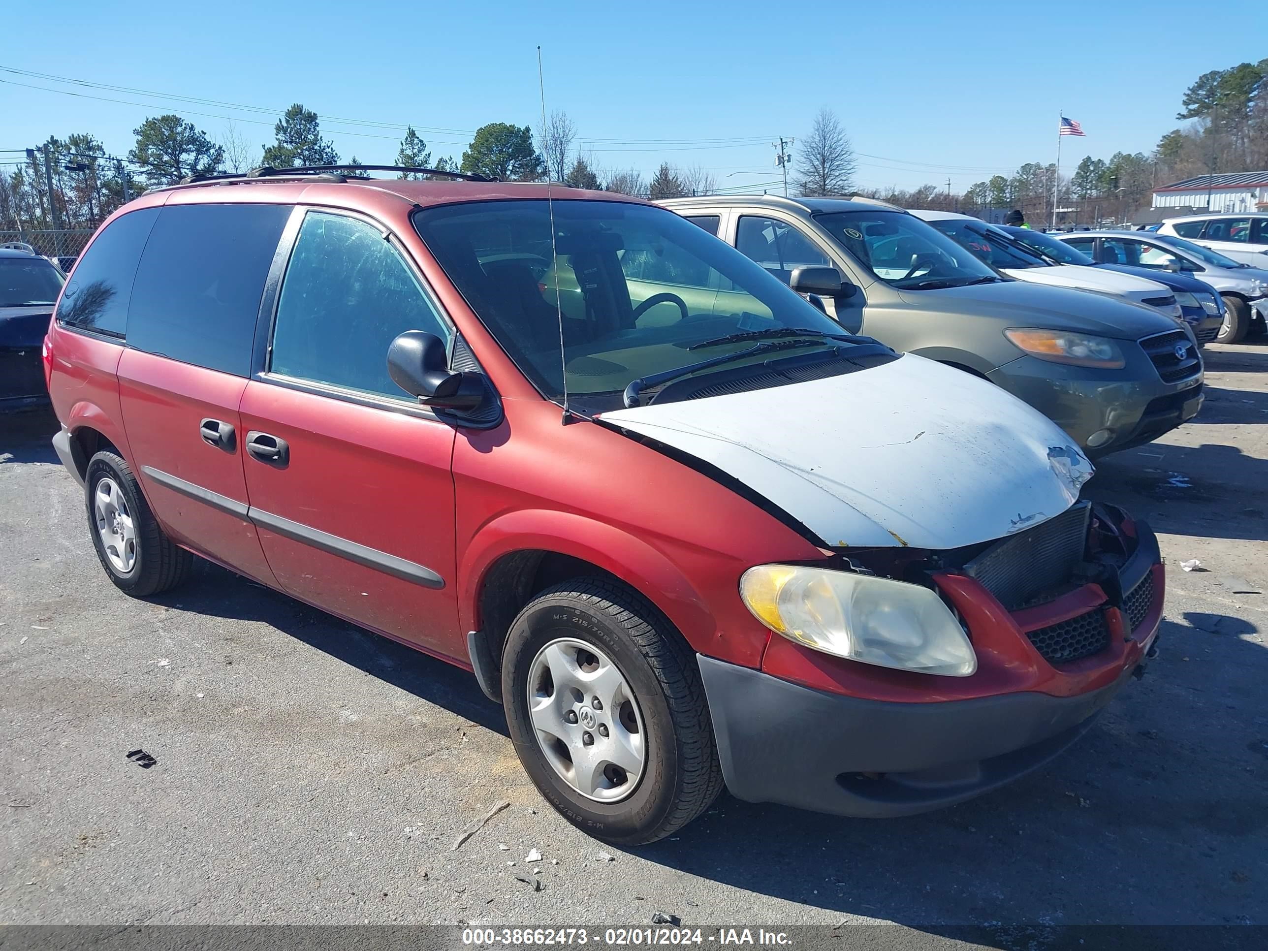 dodge caravan 2003 1d4gp25363b192352