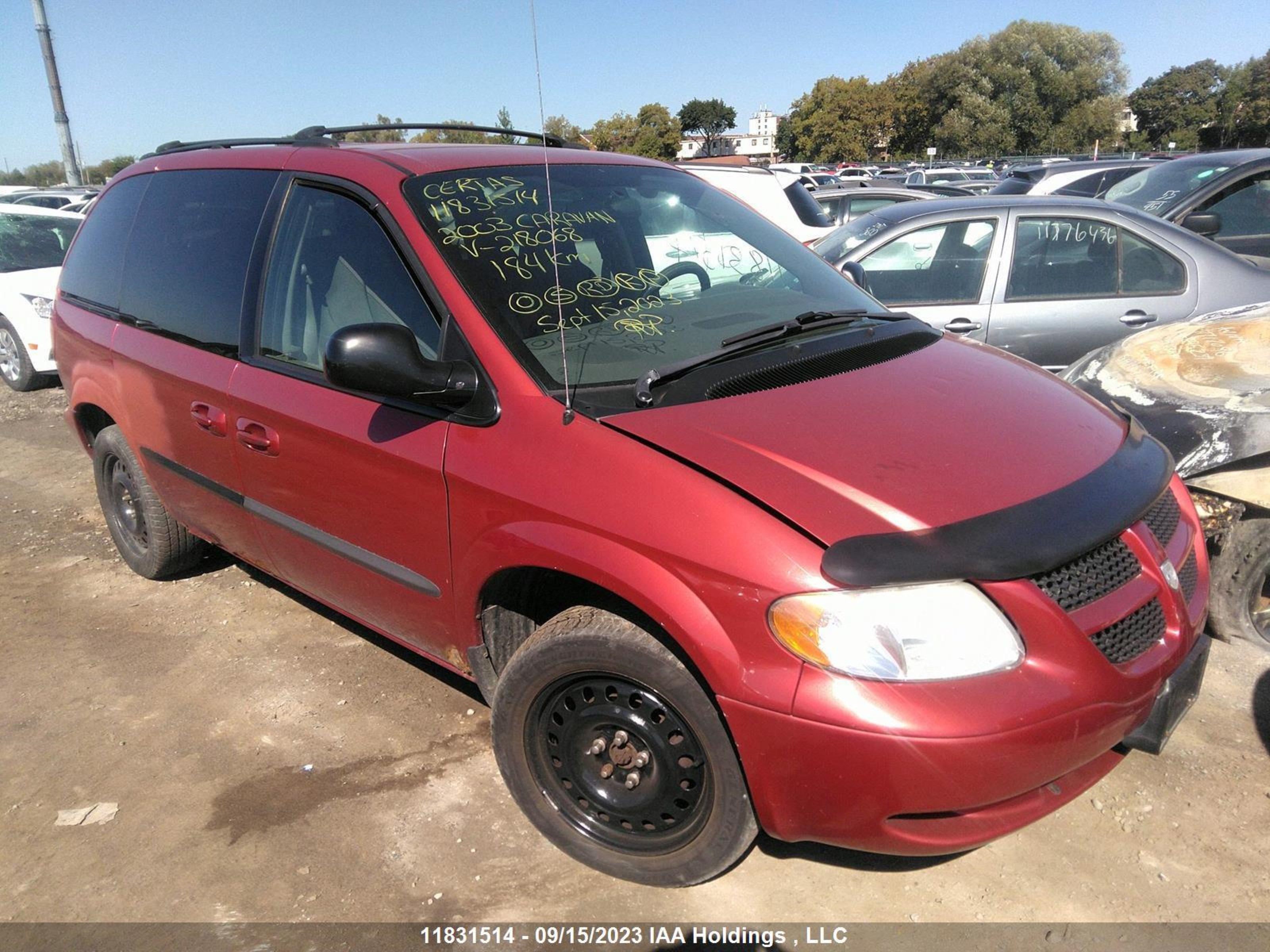 dodge caravan 2003 1d4gp25r33b218068