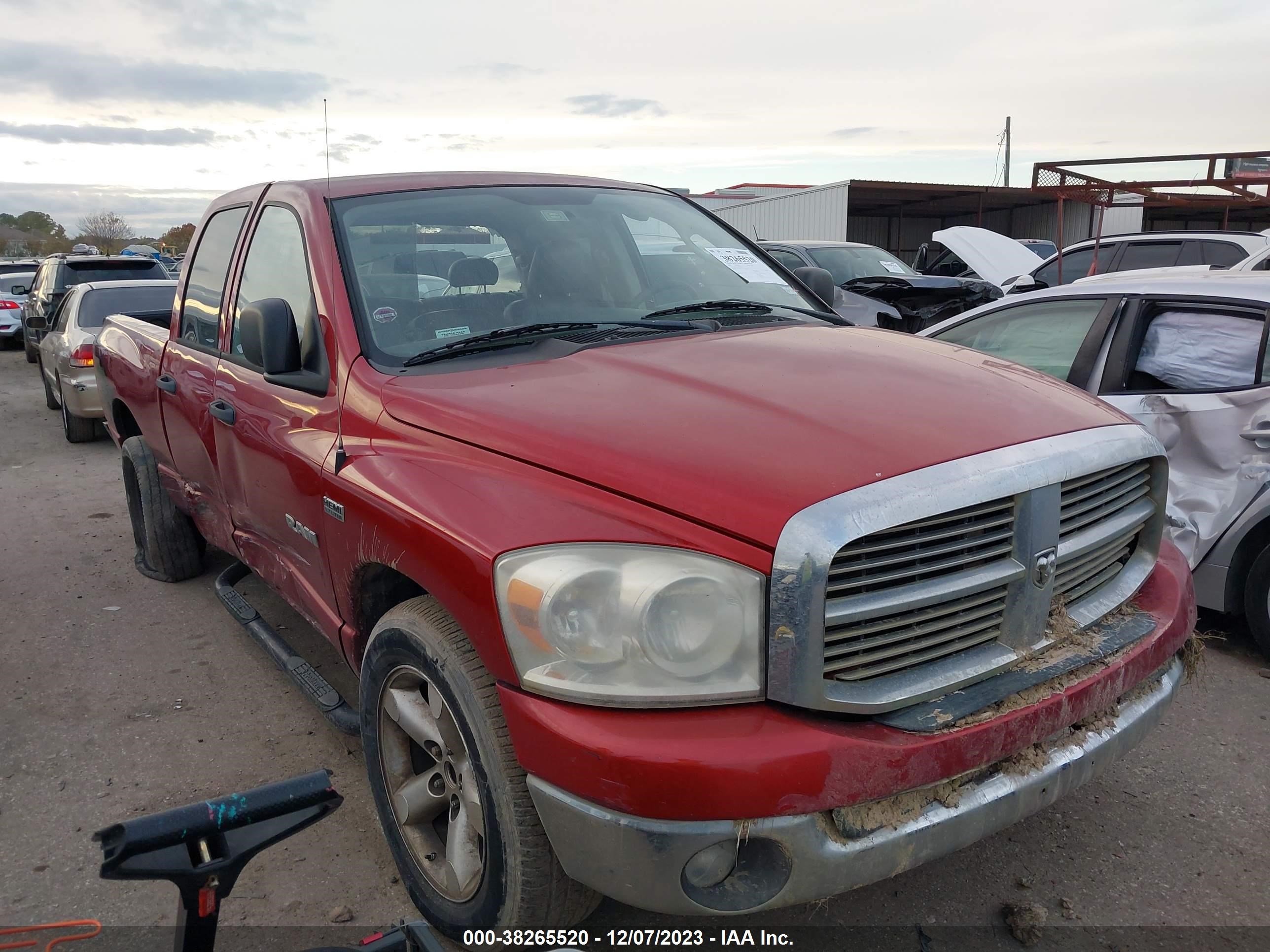 dodge ram 2008 1d7ha182x8s588555