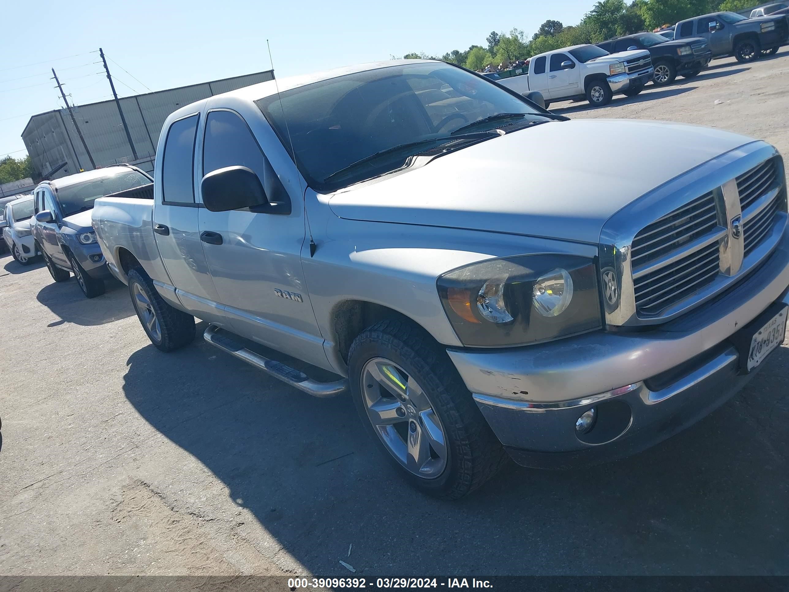 dodge ram 2008 1d7ha18n08s580474