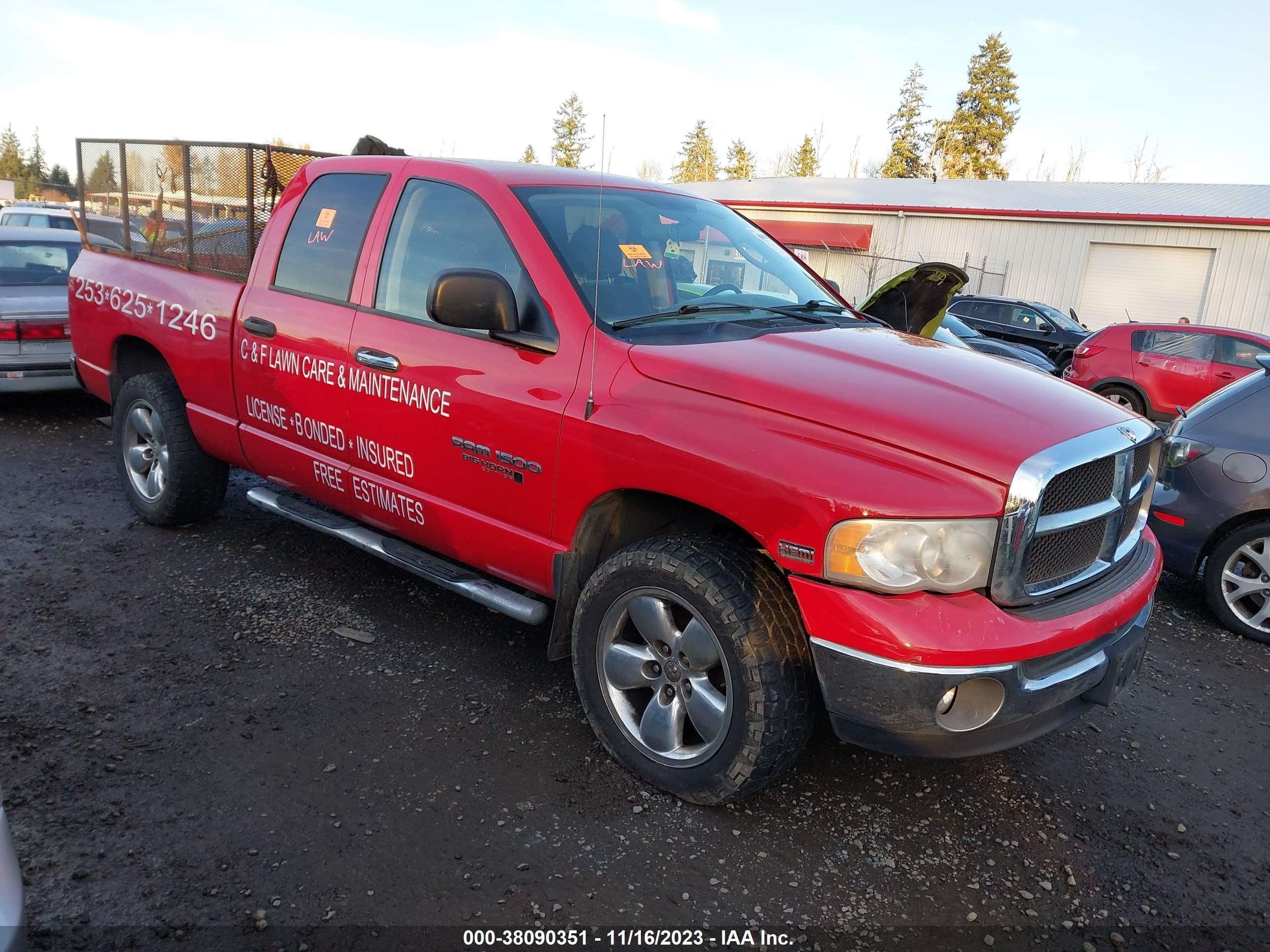 dodge ram 2005 1d7hu18d95s313263