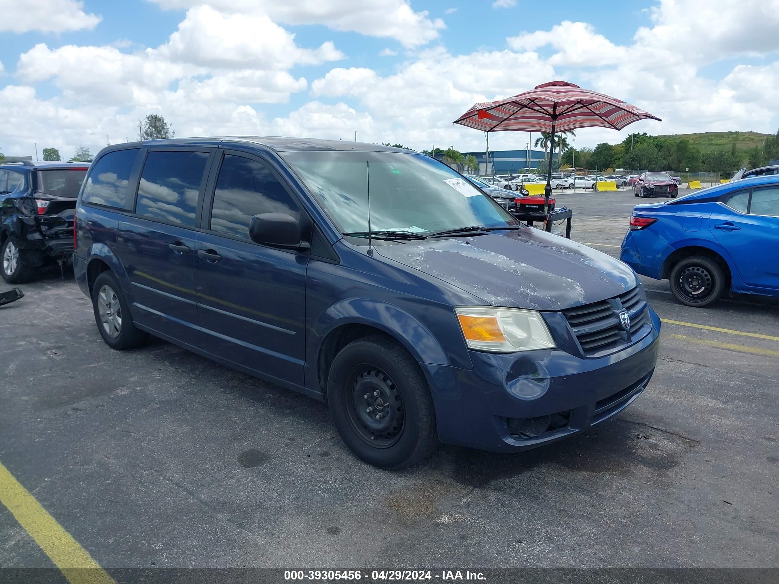 dodge caravan 2008 1d8hn44h38b160399