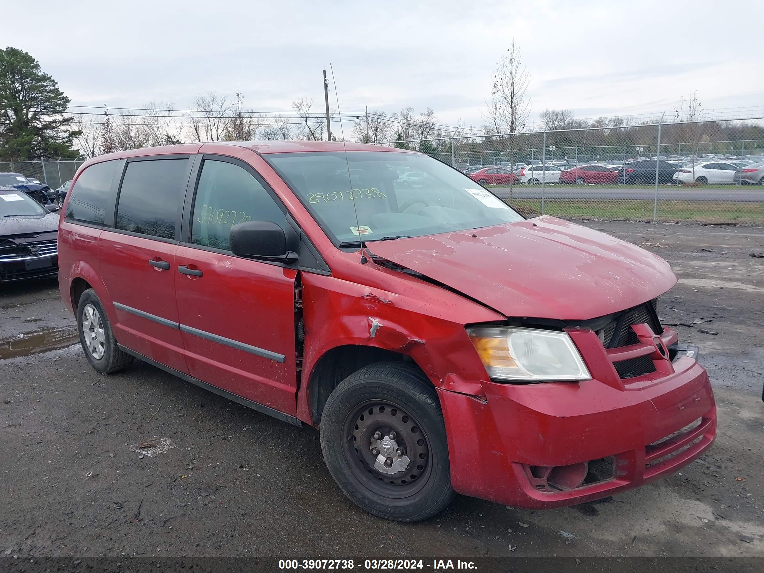 dodge caravan 2008 1d8hn44h78b119810