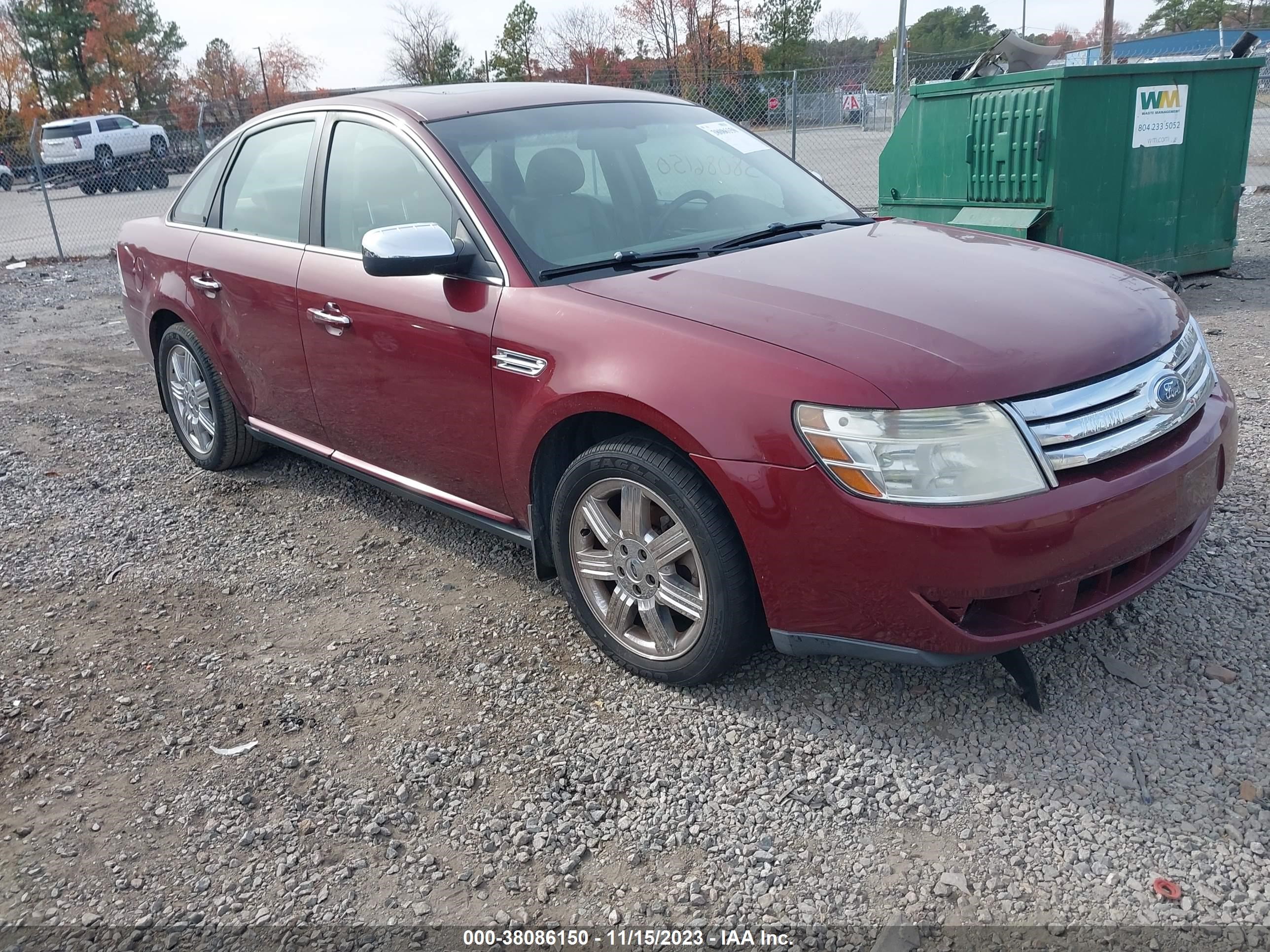 ford taurus 2008 1fahp28w78g134225