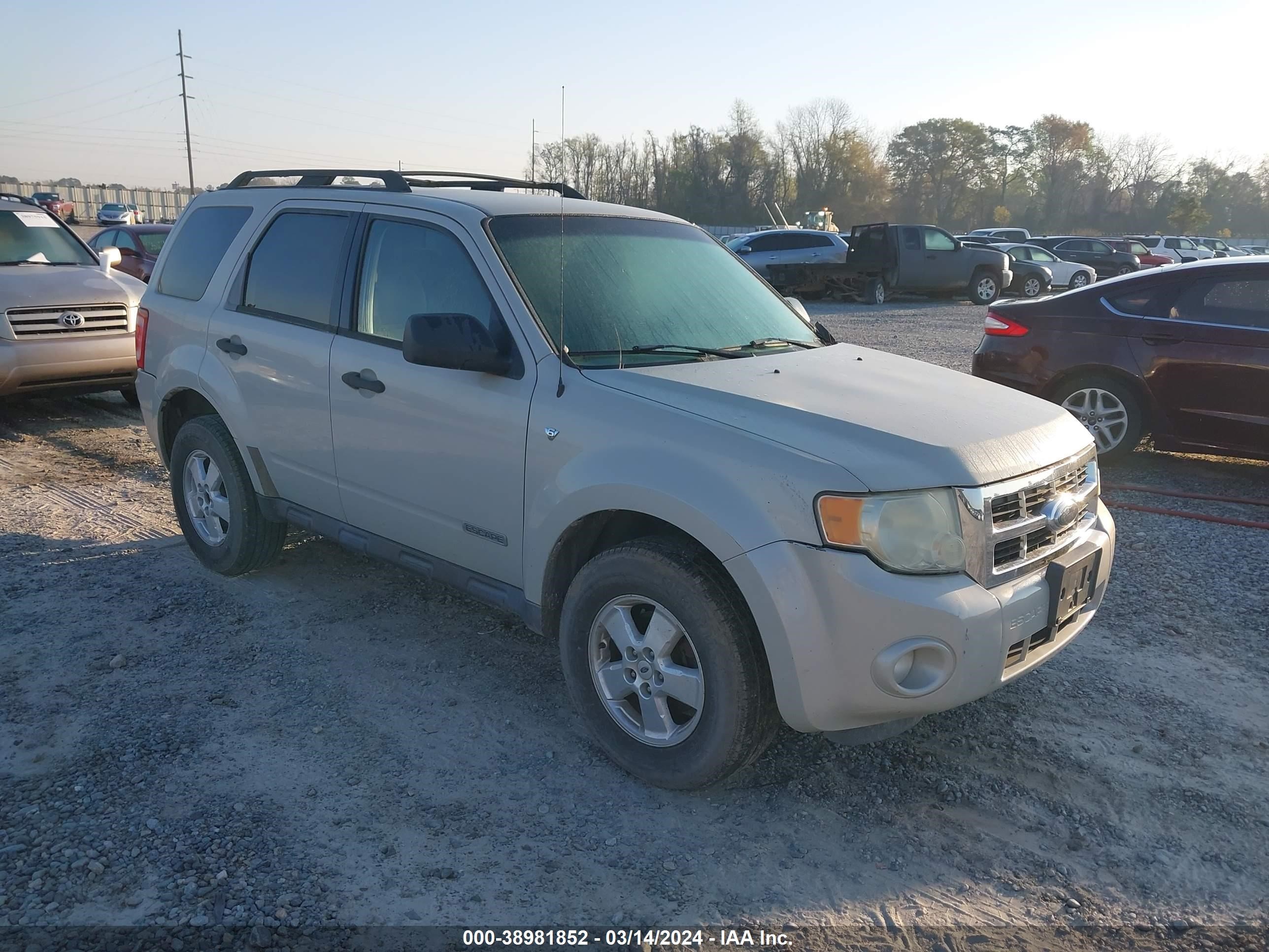 ford escape 2008 1fmcu031x8kb93582