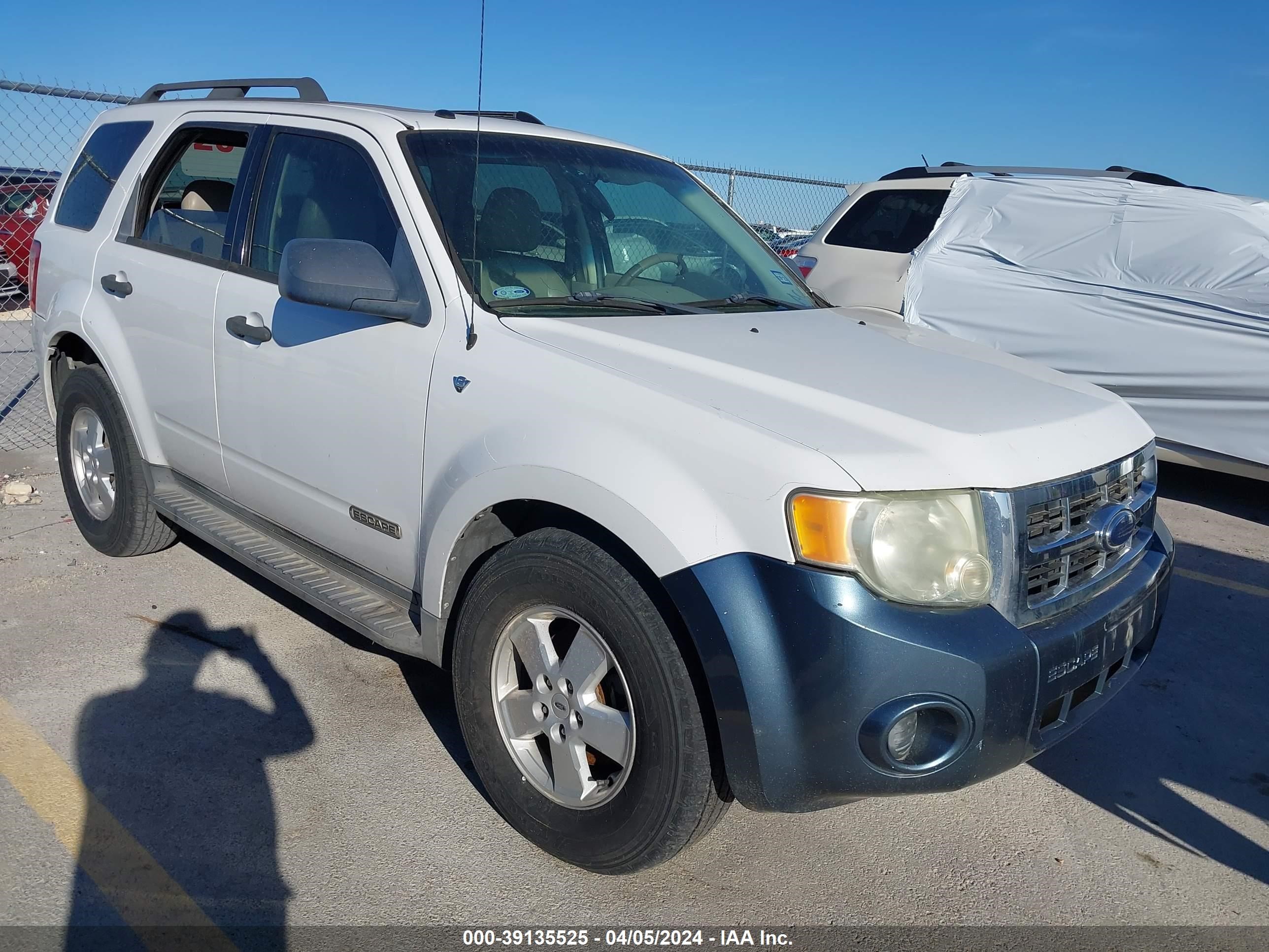 ford escape 2008 1fmcu031x8ke62311