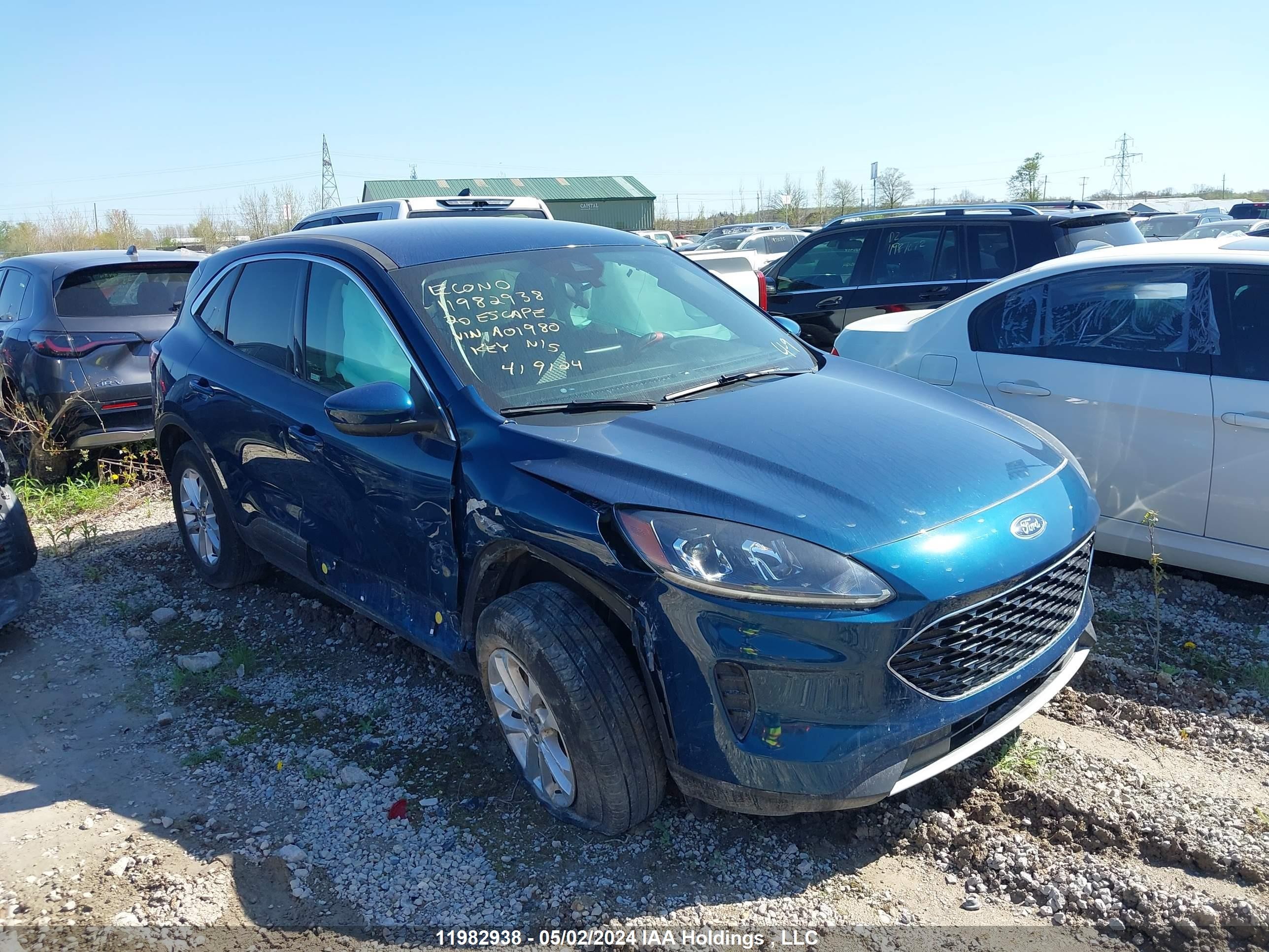 ford escape 2020 1fmcu9g67lua01980