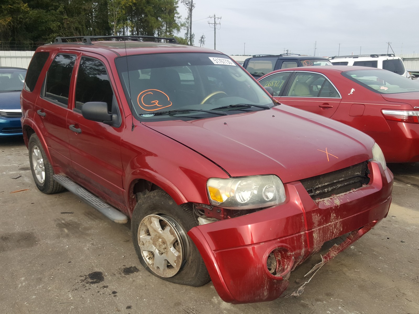 ford escape xlt 2007 1fmyu93137ka96748