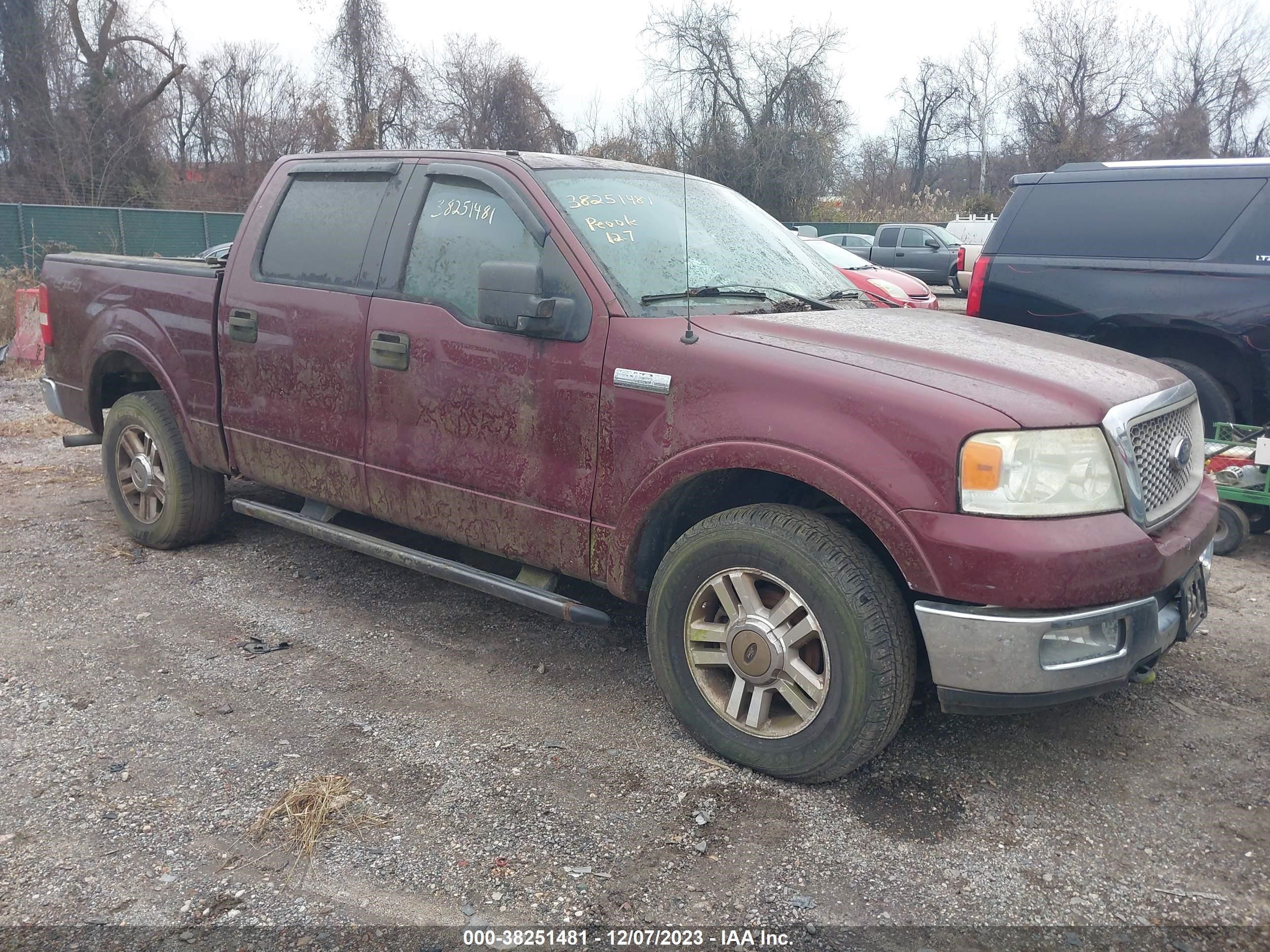 ford f-150 2005 1ftpw14515fb35548