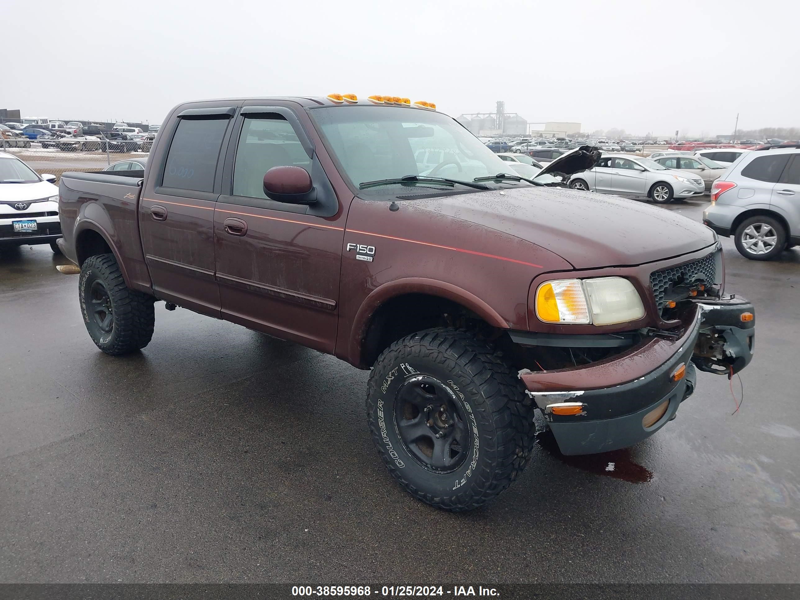 ford f-150 2001 1ftrw08l61ke09596