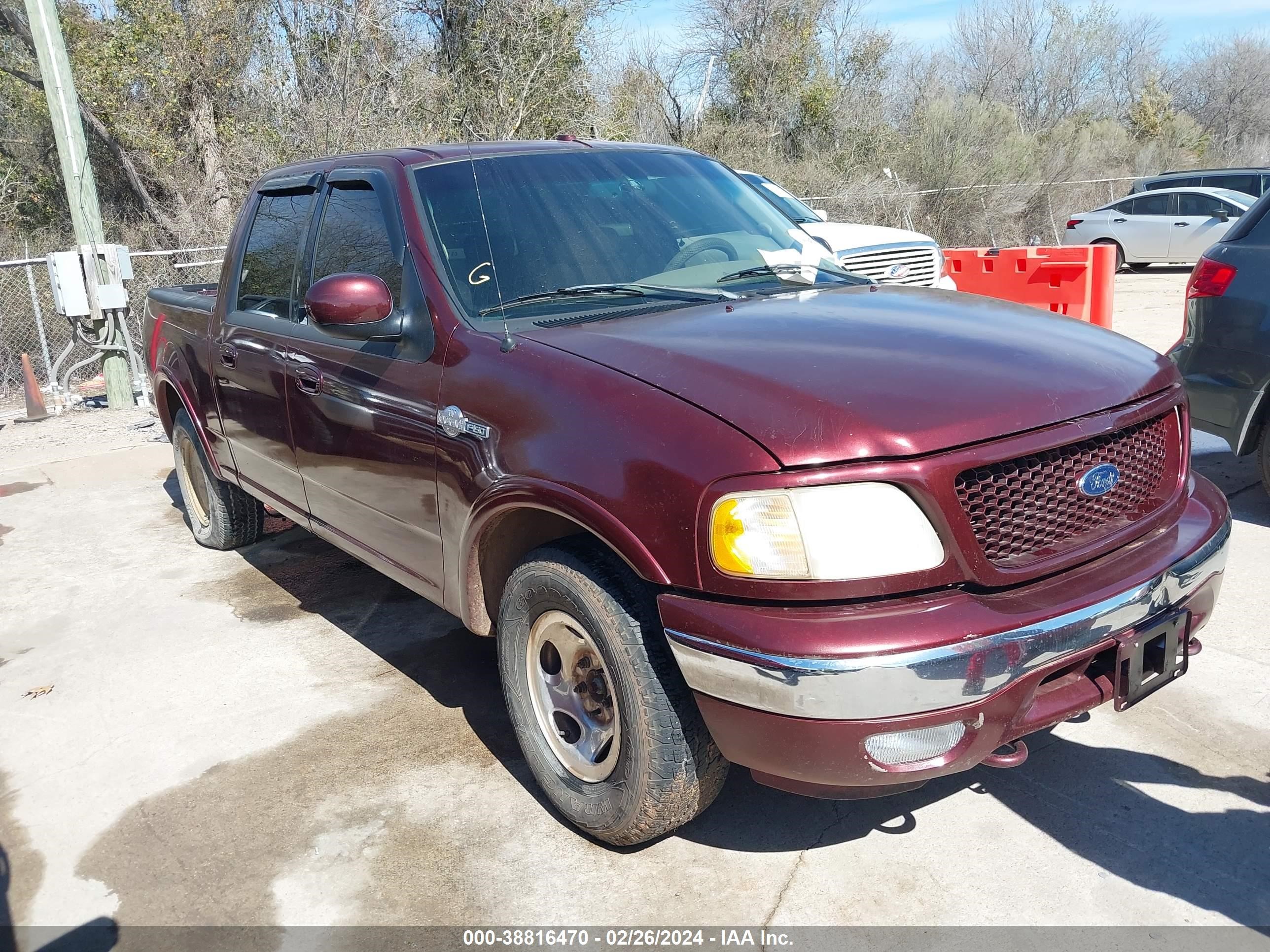 ford f-150 2002 1ftrw08l92ka74335