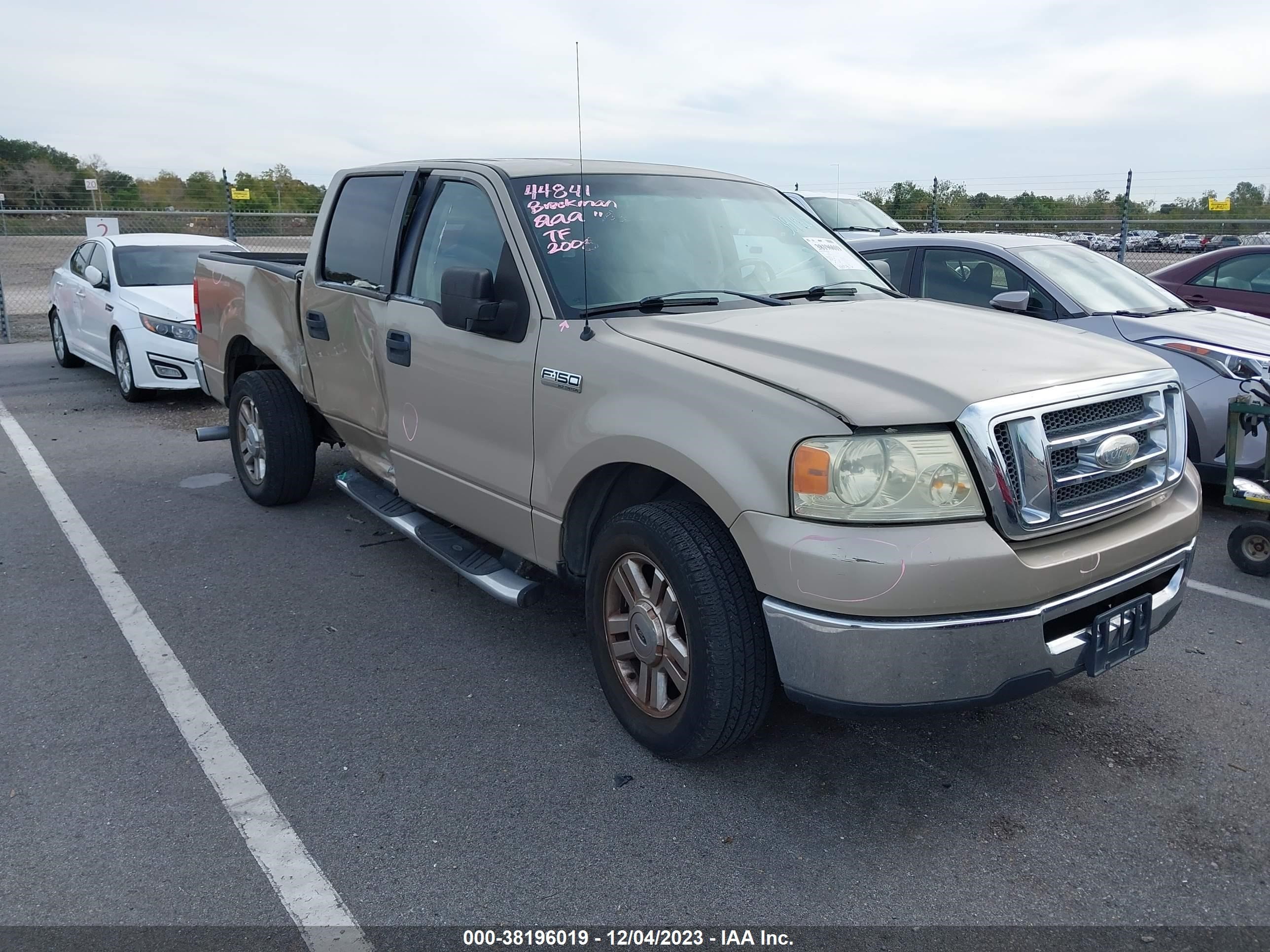 ford f-150 2008 1ftrw12w48kc21629