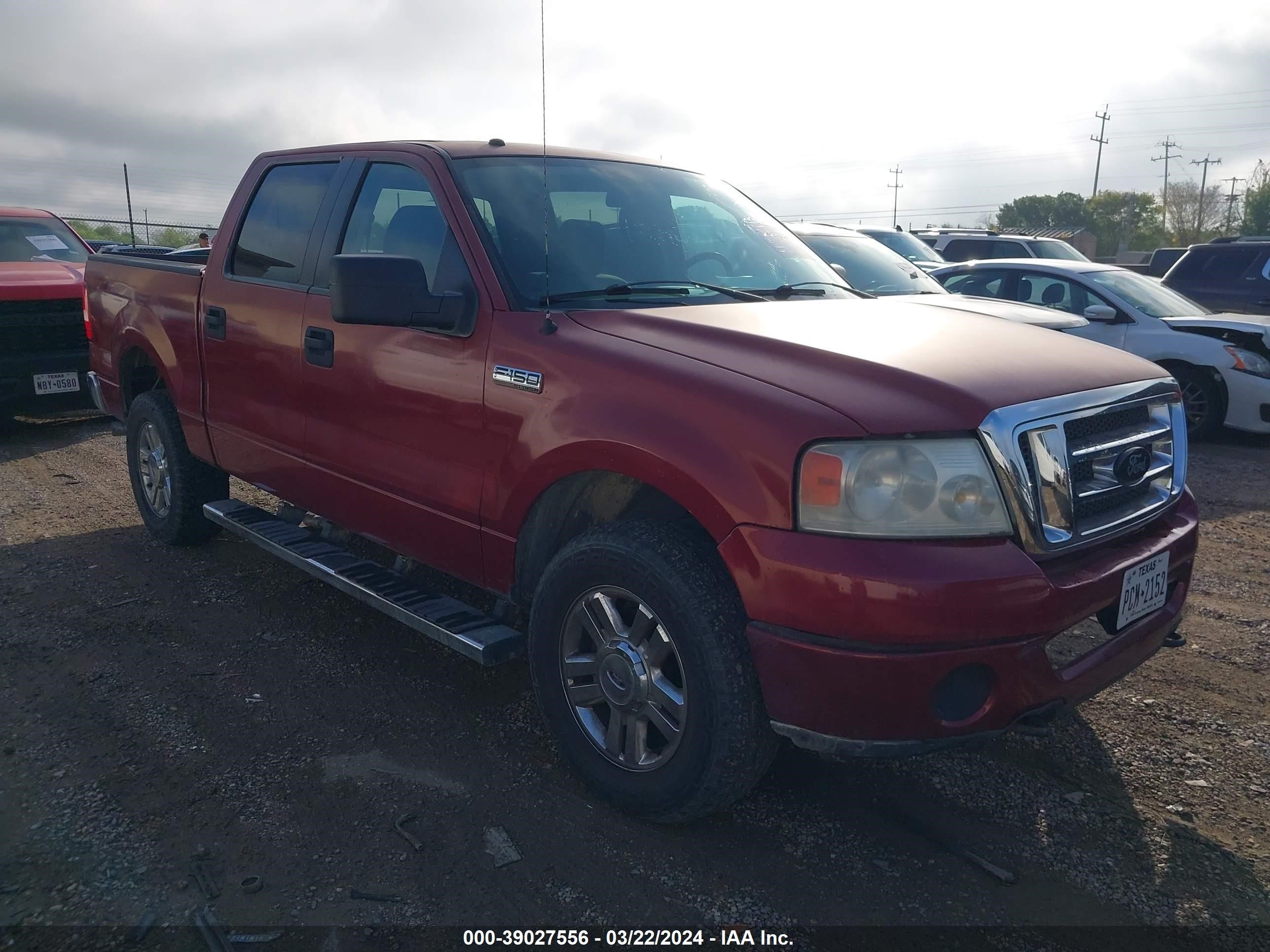 ford f-150 2008 1ftrw14w98fb51034