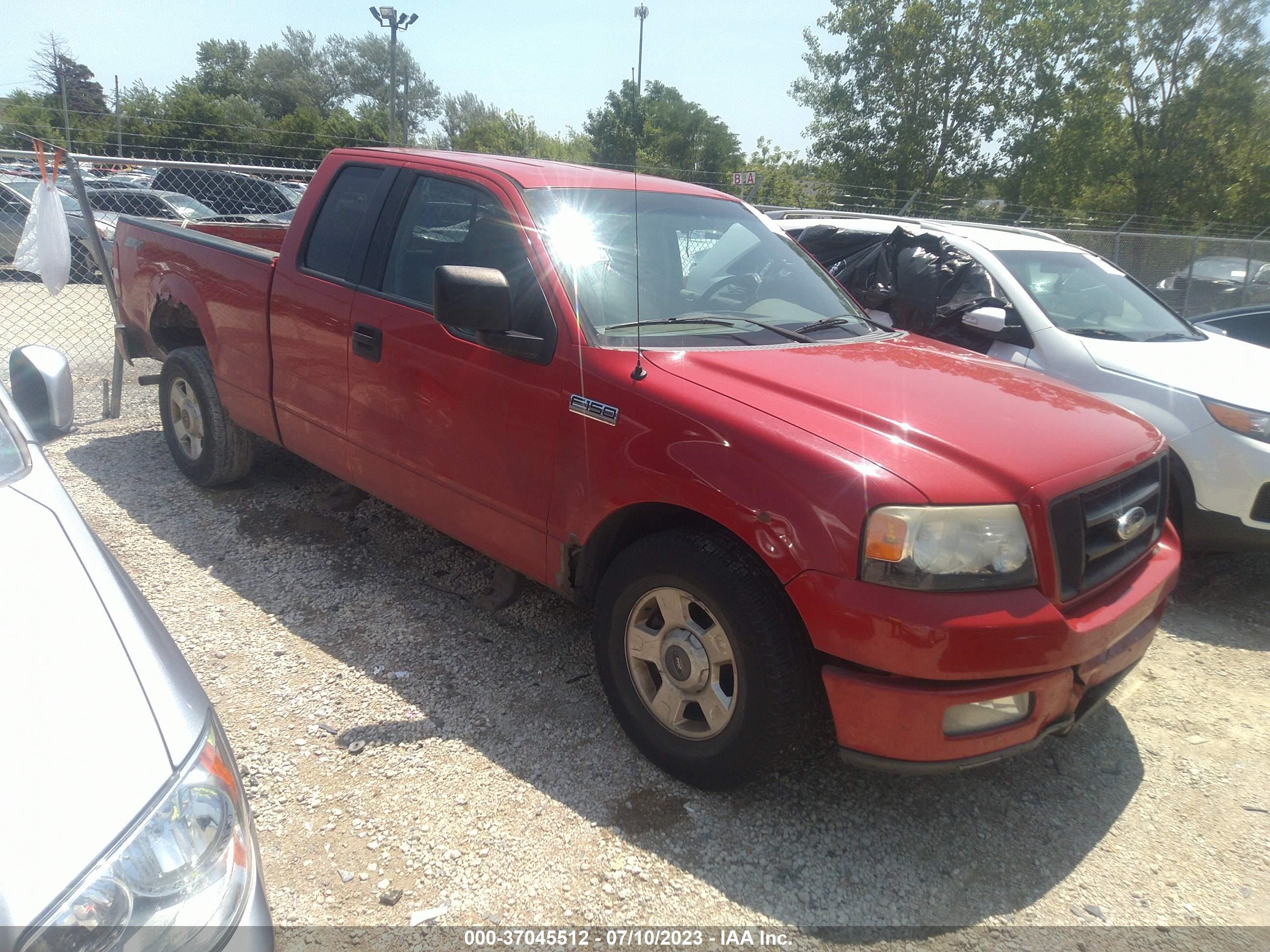 ford f-150 2004 1ftrx12w54na55627