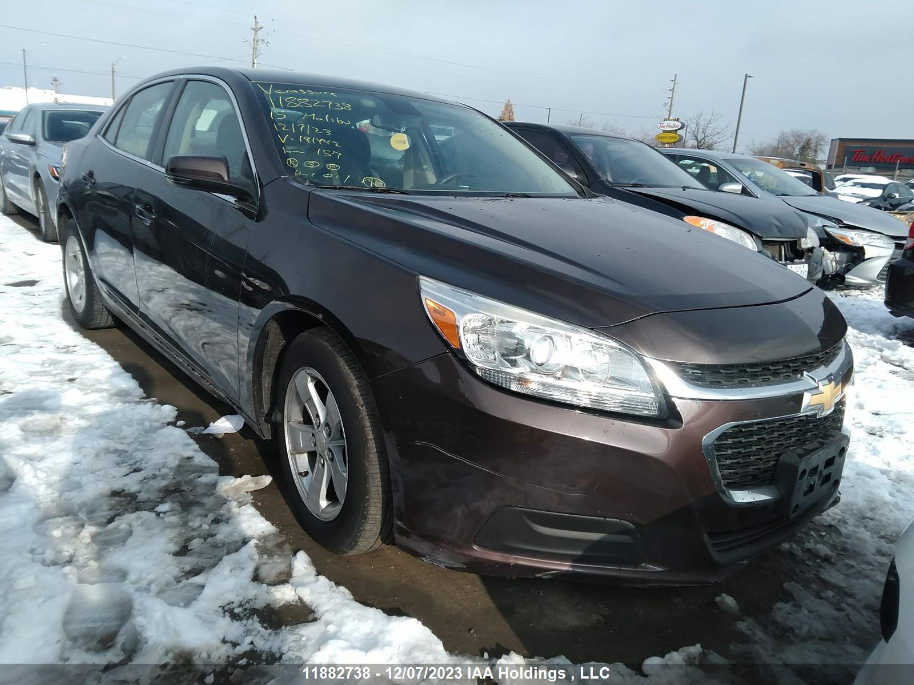 chevrolet malibu 2015 1g11c5slxff191442