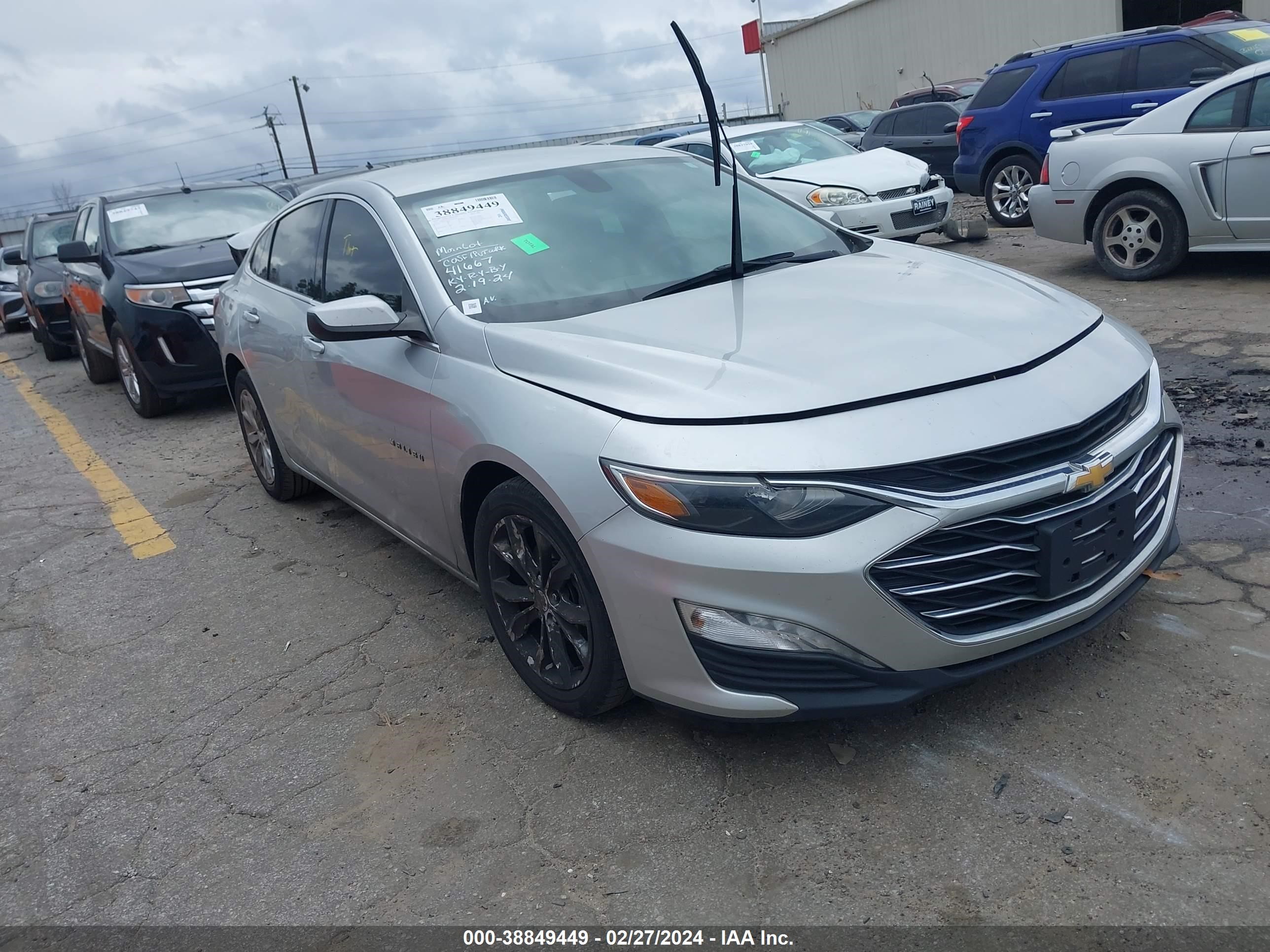 chevrolet malibu 2019 1g1zd5st1kf134346