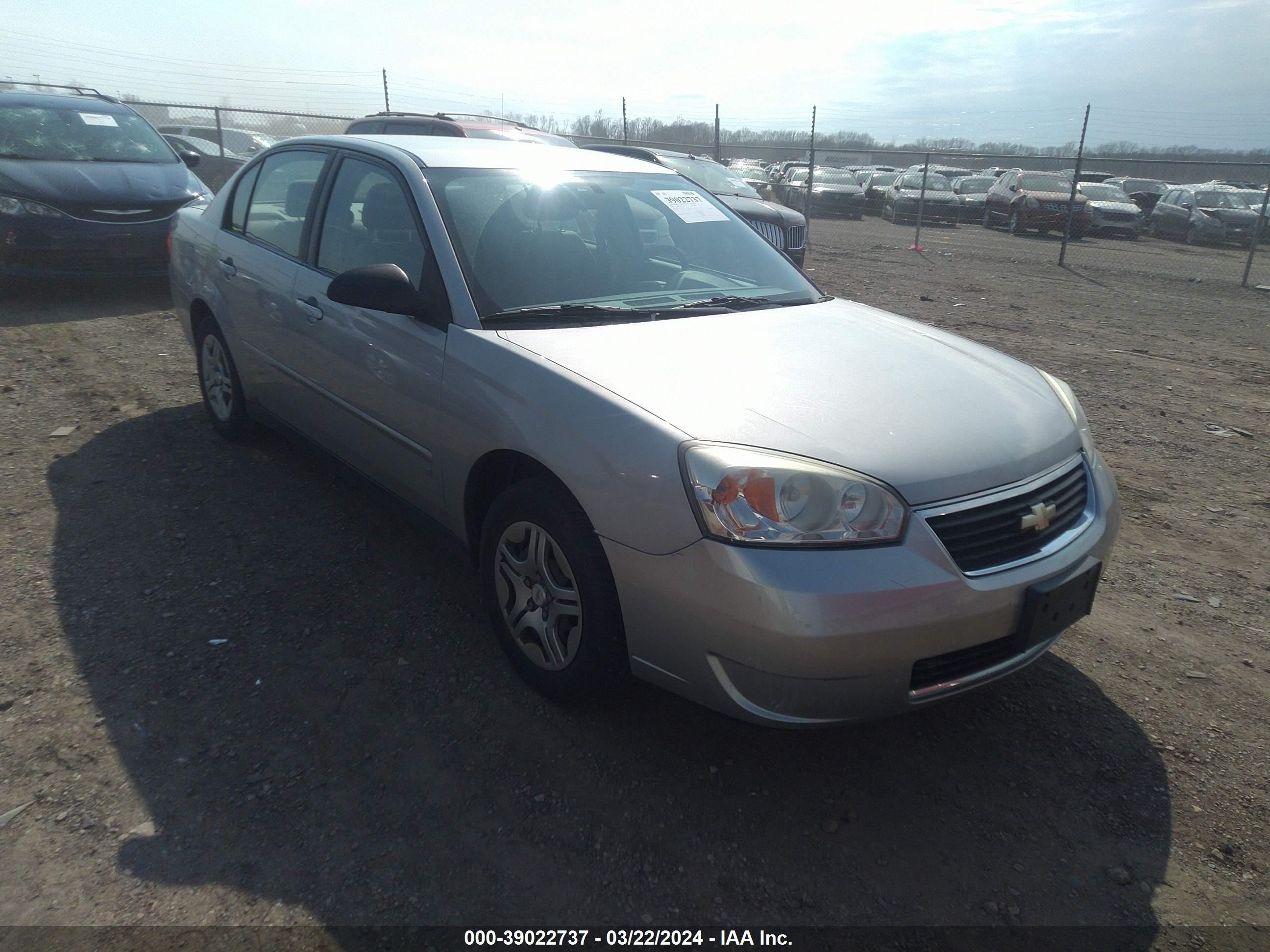 chevrolet malibu 2006 1g1zs51f86f293548