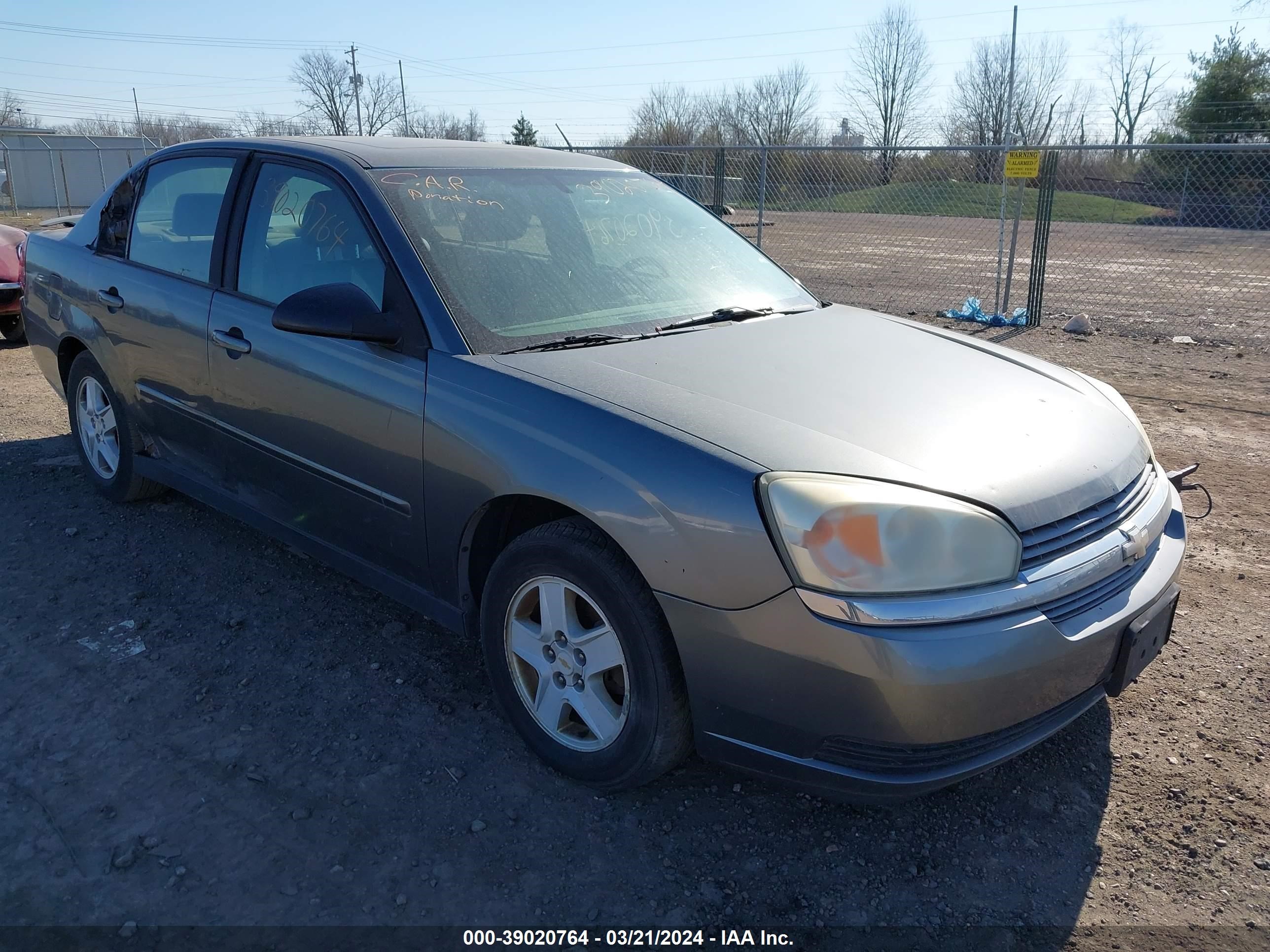 chevrolet malibu 2005 1g1zt54855f287442