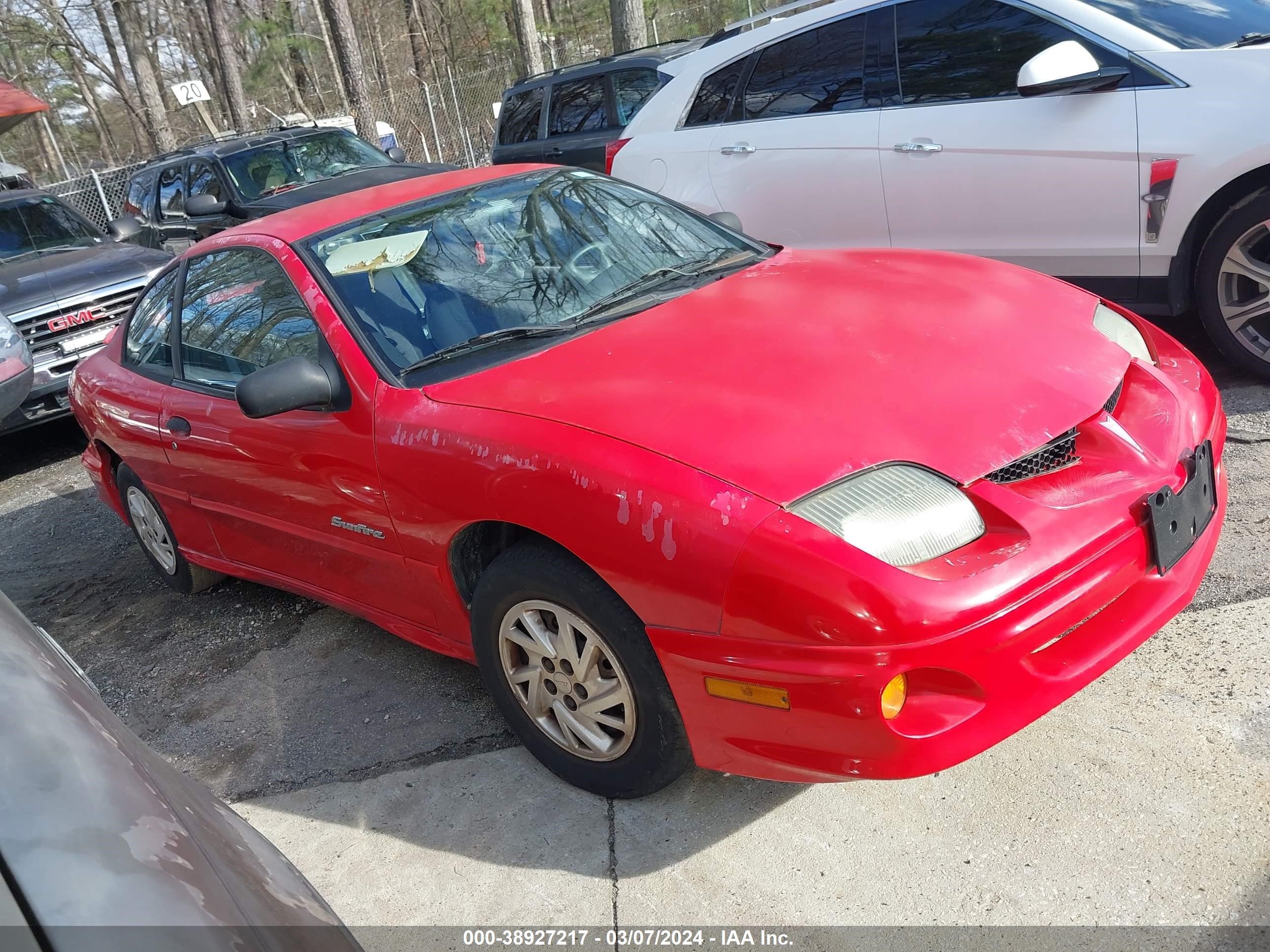 pontiac sunfire 2001 1g2jb124717284745