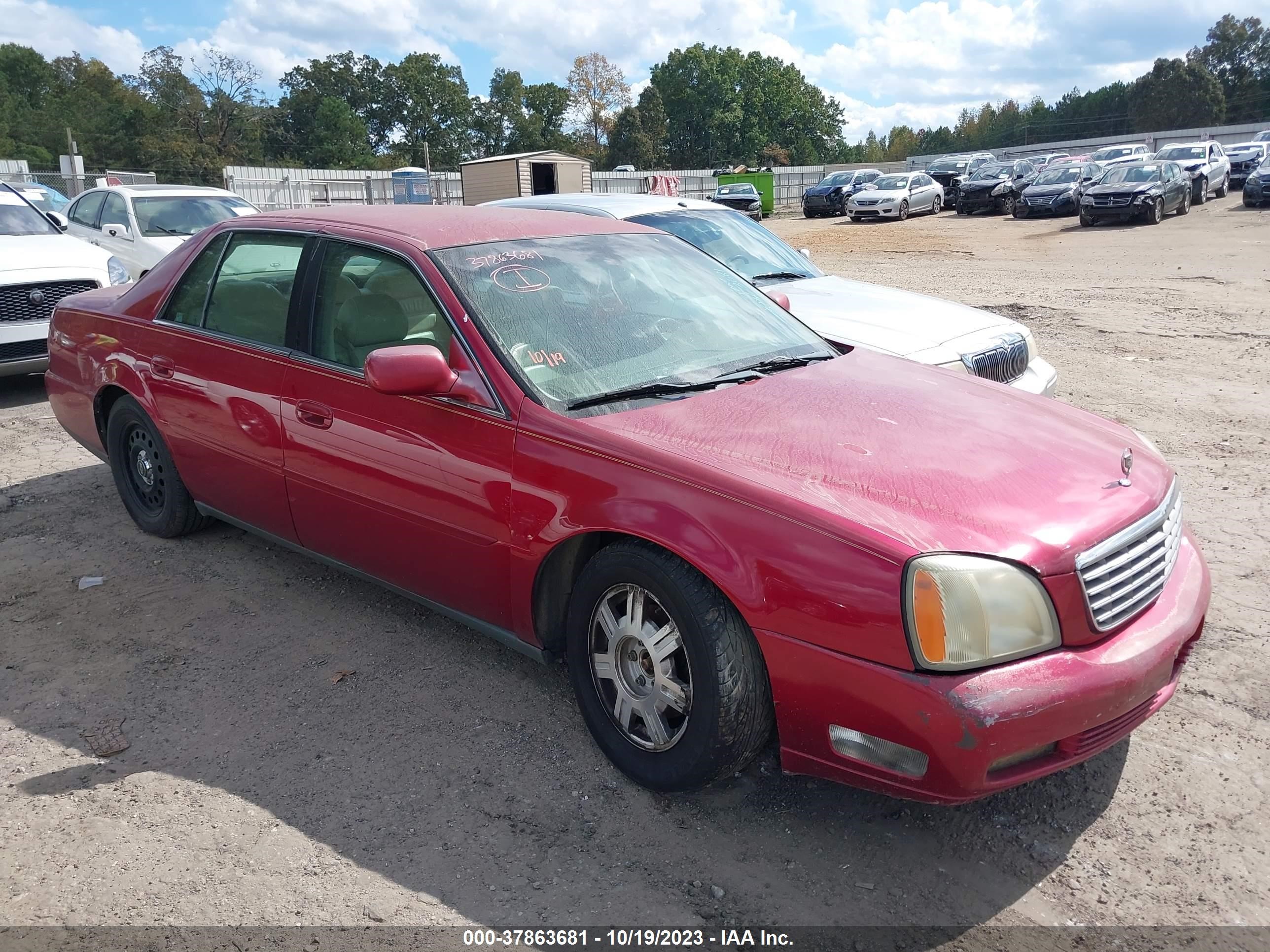 cadillac de ville 2003 1g6kd54y13u174413