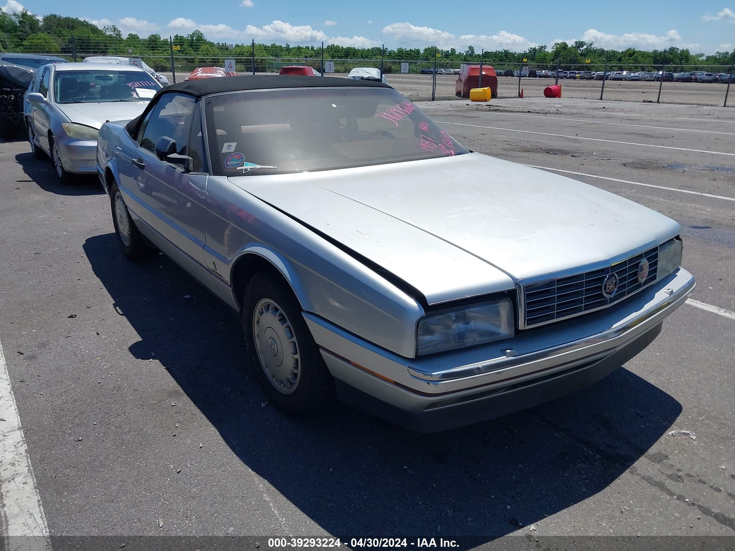 cadillac allante 1987 1g6vr3179hu100758