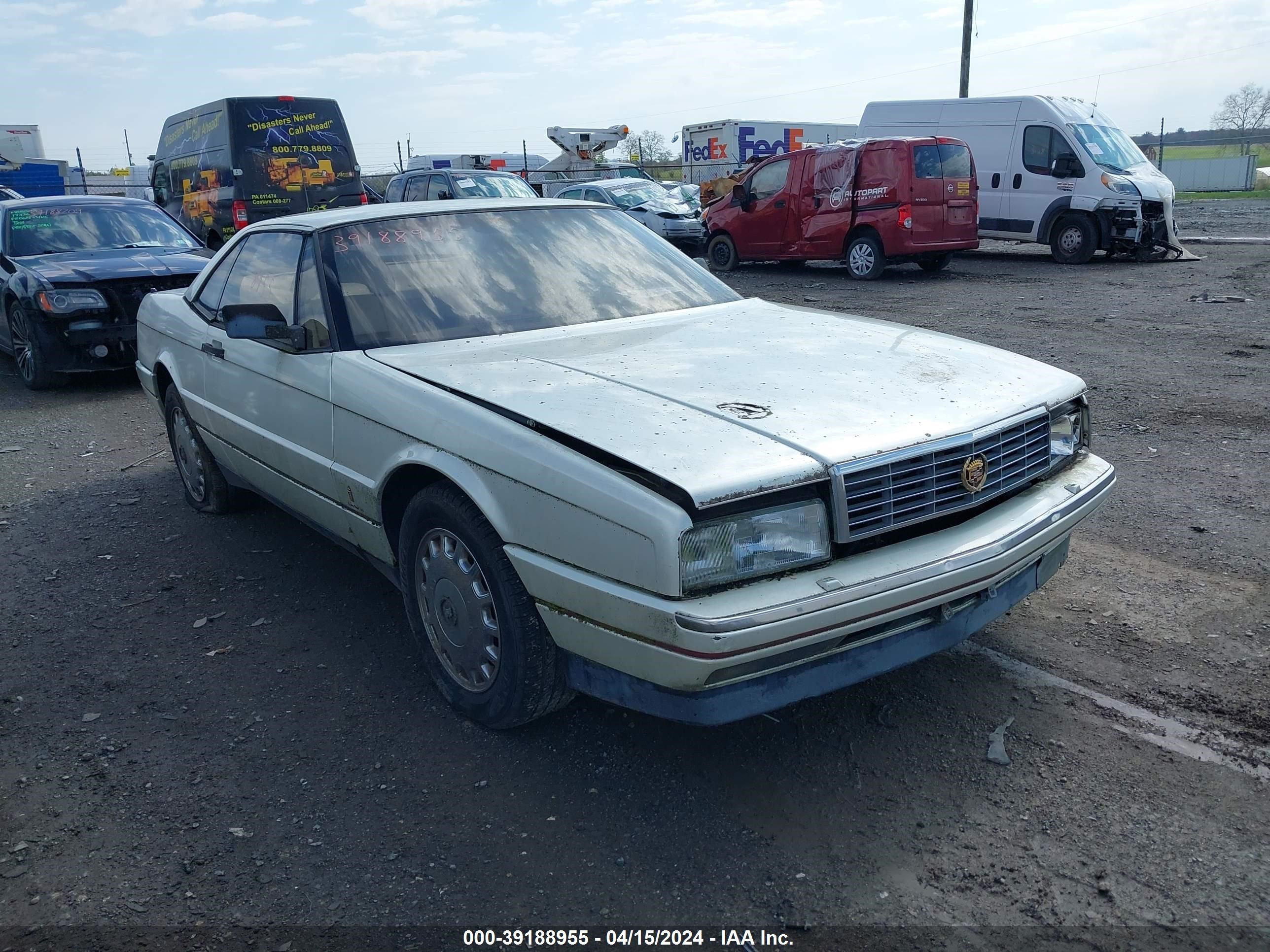 cadillac allante 1989 1g6vr3180ku101832