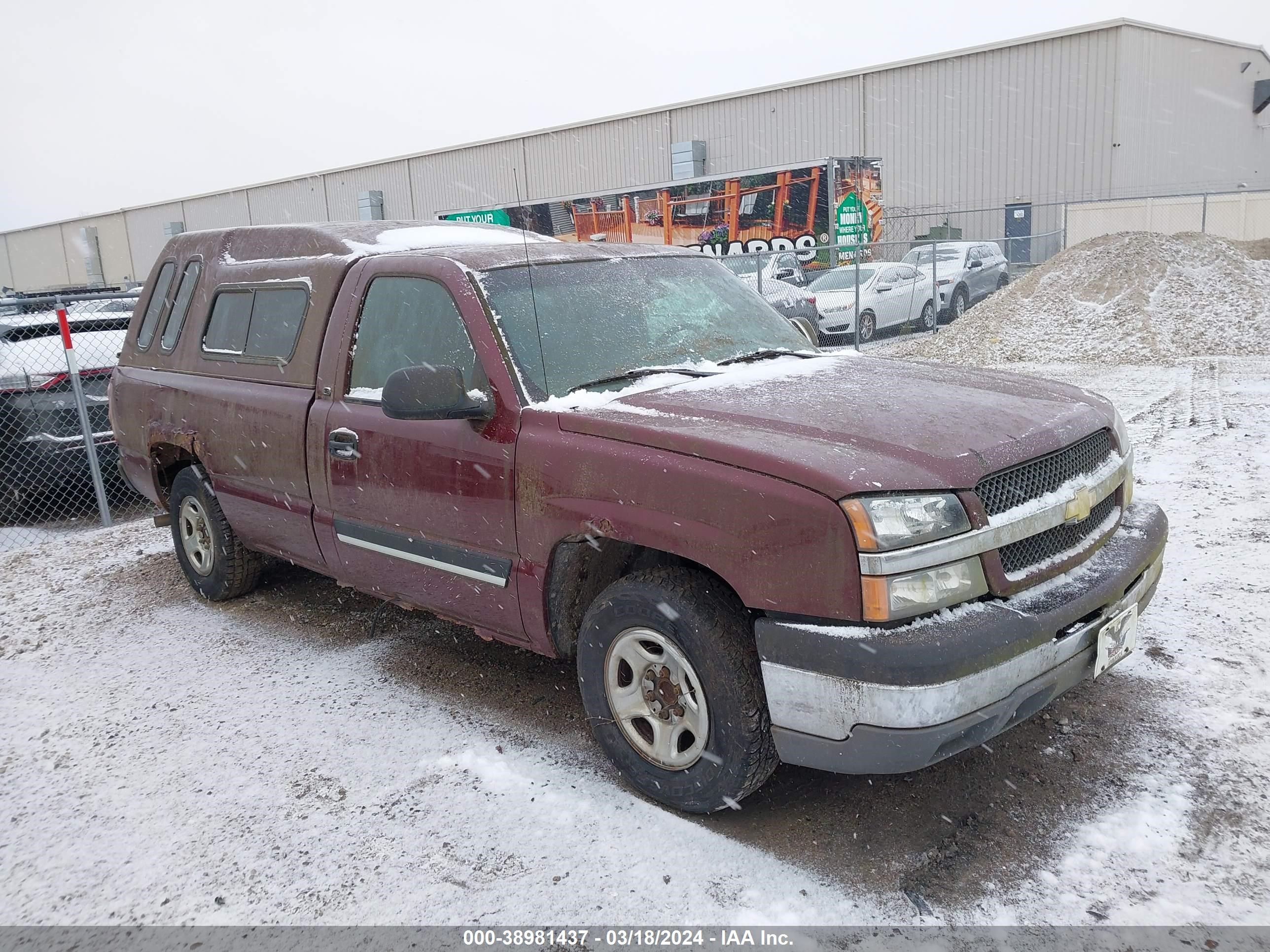 chevrolet silverado 2003 1gcec14v53z202874