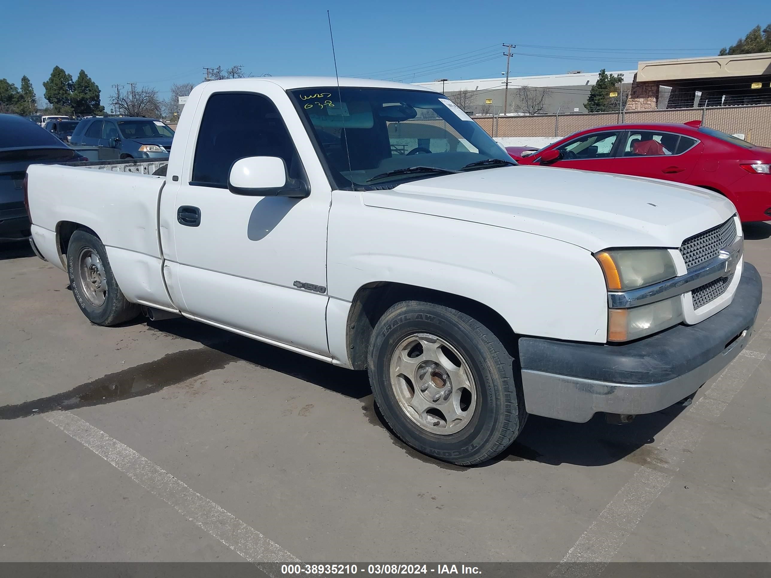 chevrolet silverado 2003 1gcec14vx3z276663