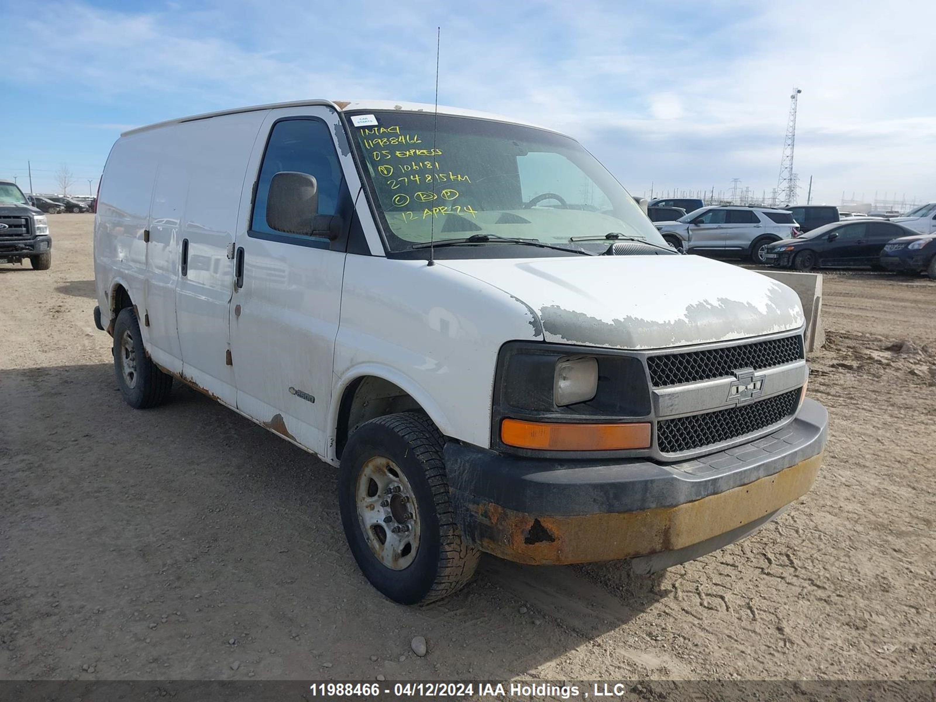 chevrolet express 2005 1gcgg25v551106181