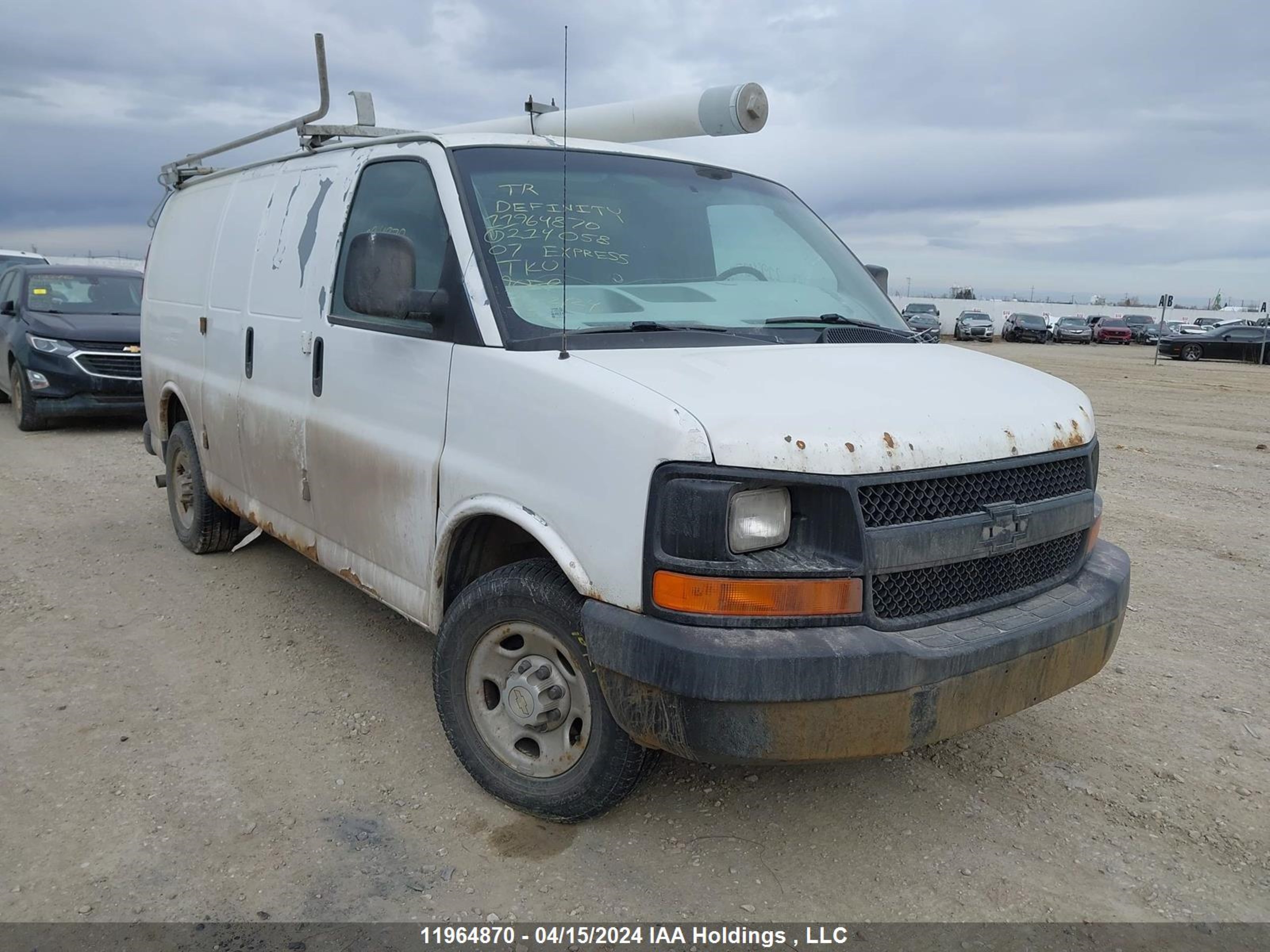 chevrolet express 2007 1gcgg25v571214058